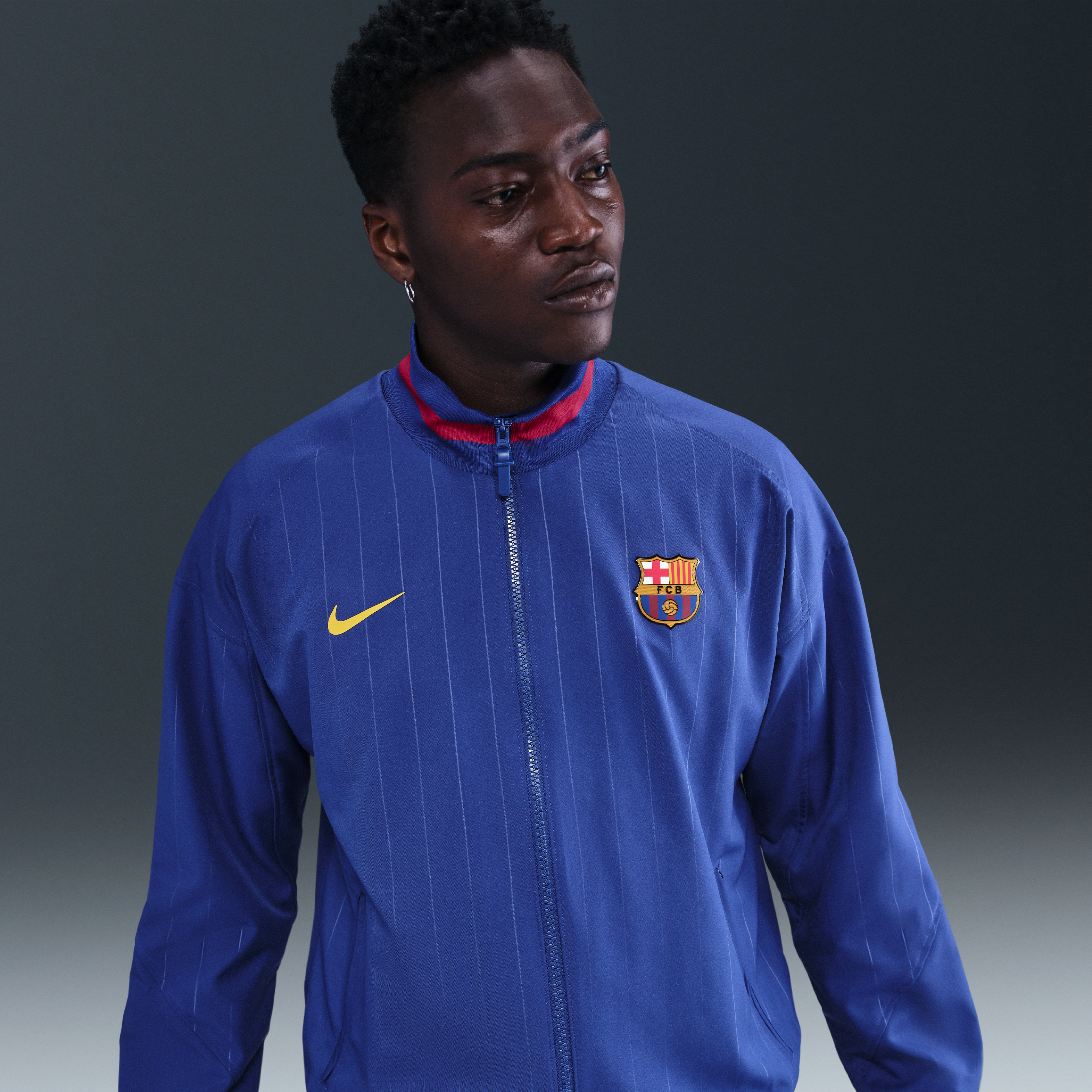 FC Barcelona Strike Home Men's Nike Dri-FIT Soccer Anthem Jacket