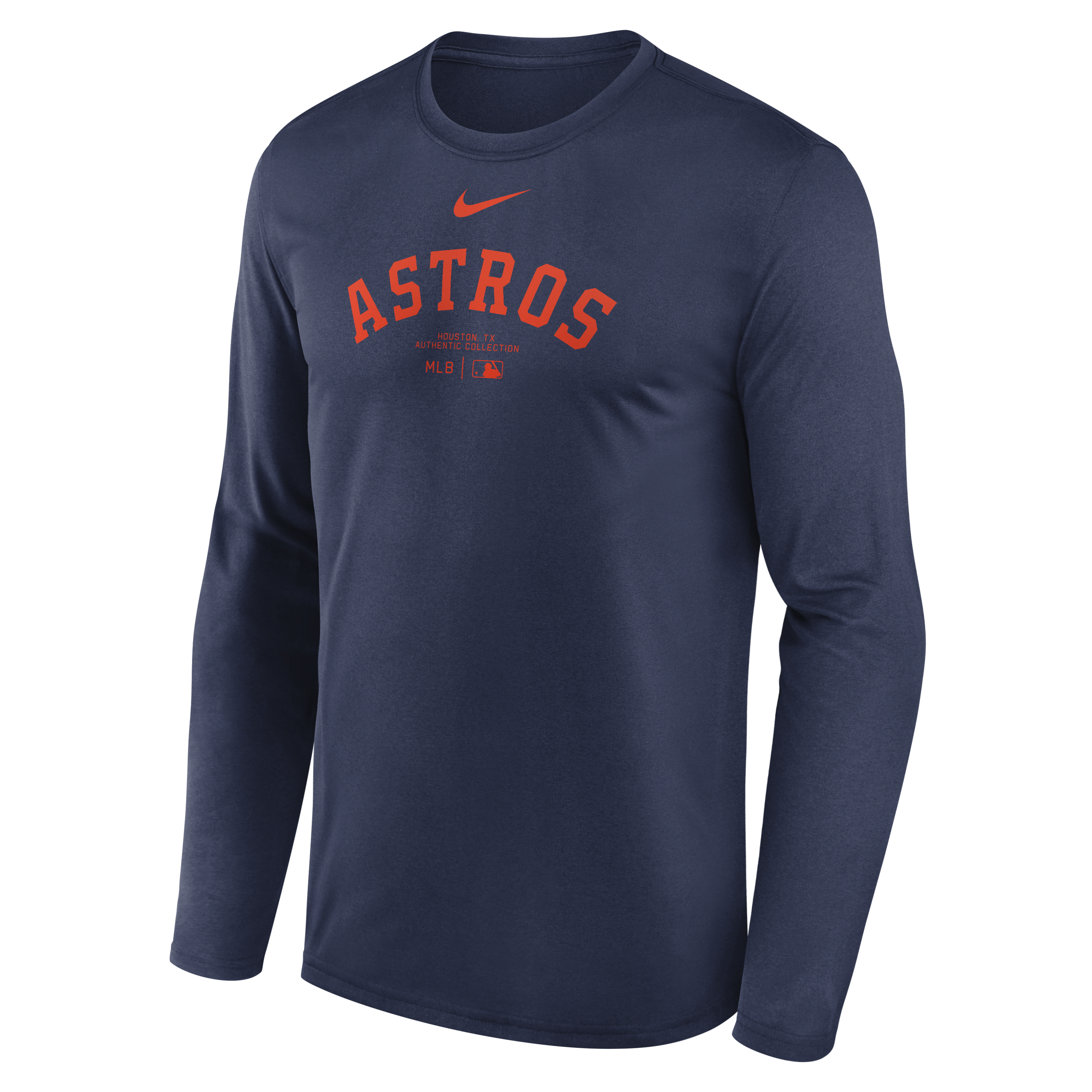 Houston Astros Authentic Collection Practice Men's Nike Dri-FIT MLB Long-Sleeve T-Shirt