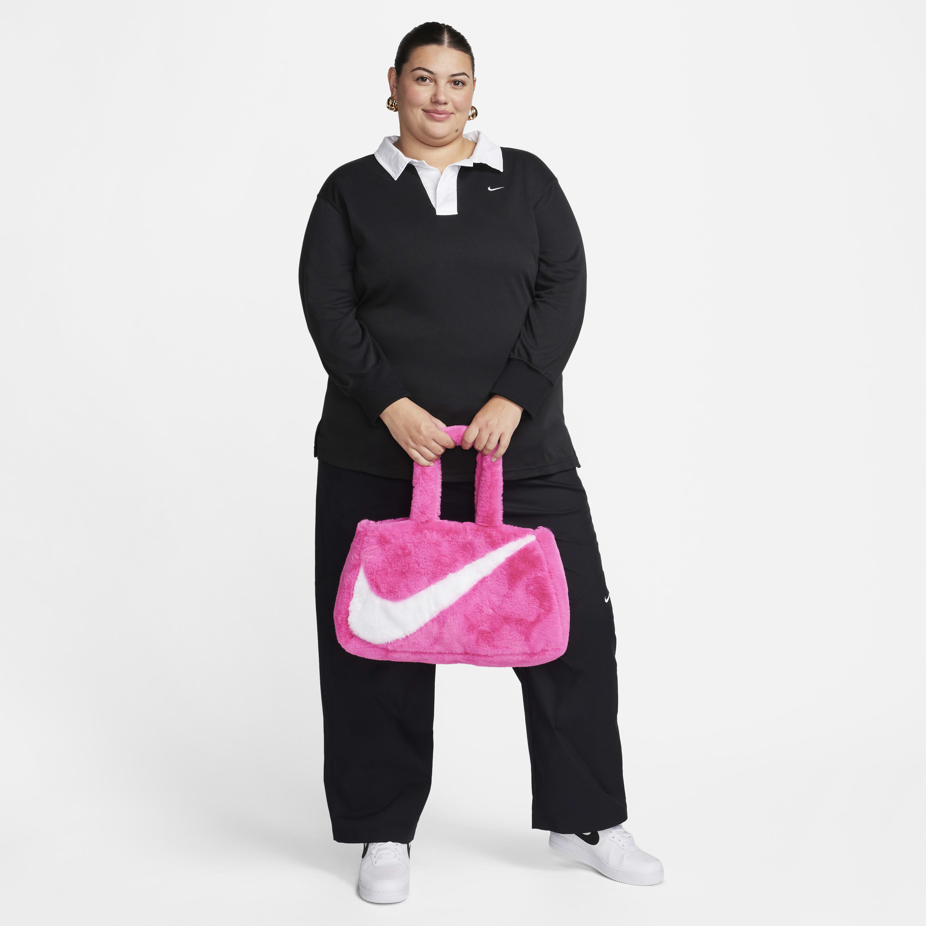 Nike Sportswear Essential Women's Oversized Long-Sleeve Polo (Plus Size)