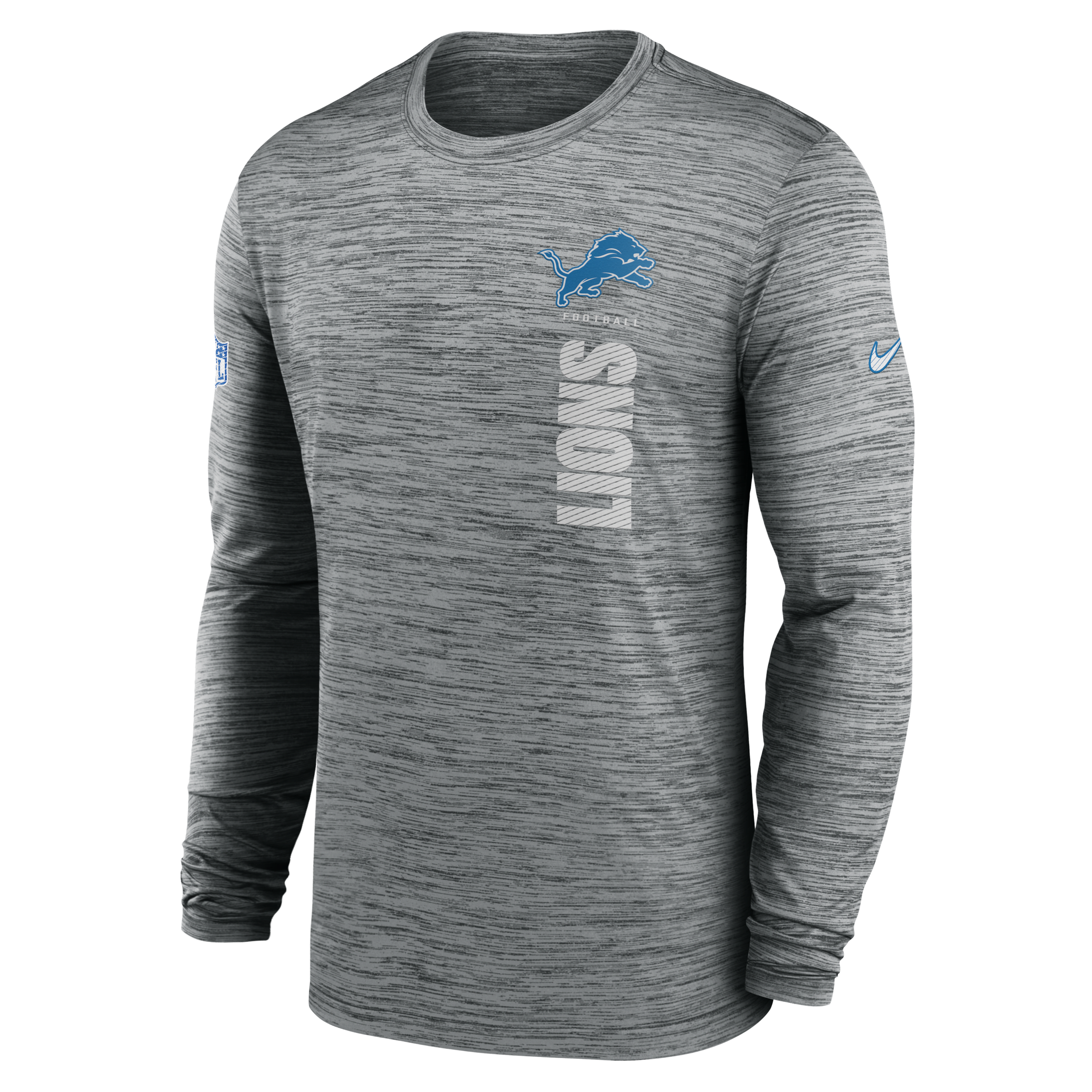 Detroit Lions Sideline Velocity Men's Nike Dri-FIT NFL Long-Sleeve T-Shirt