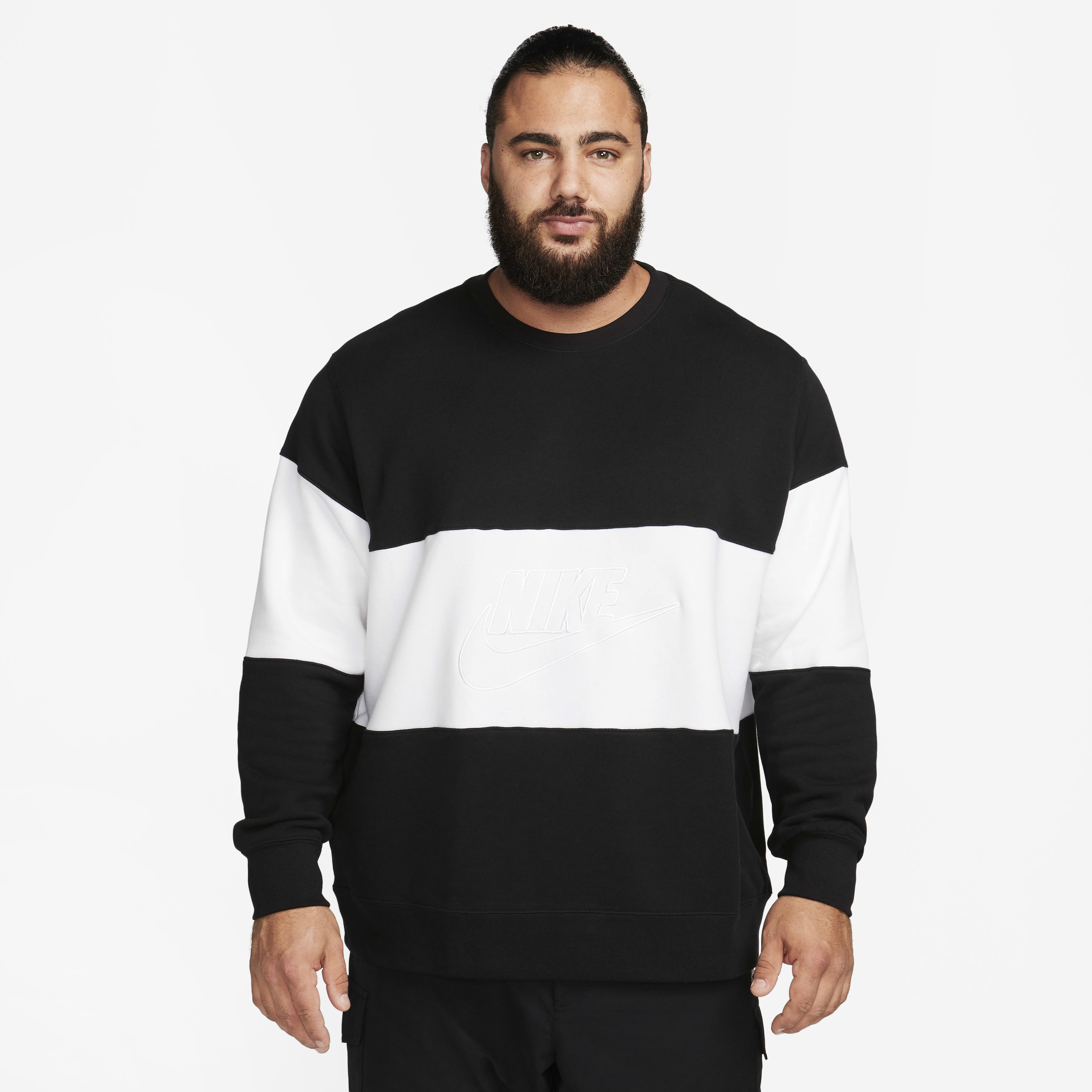 Nike Club Men's French Terry Color-Blocked Crew