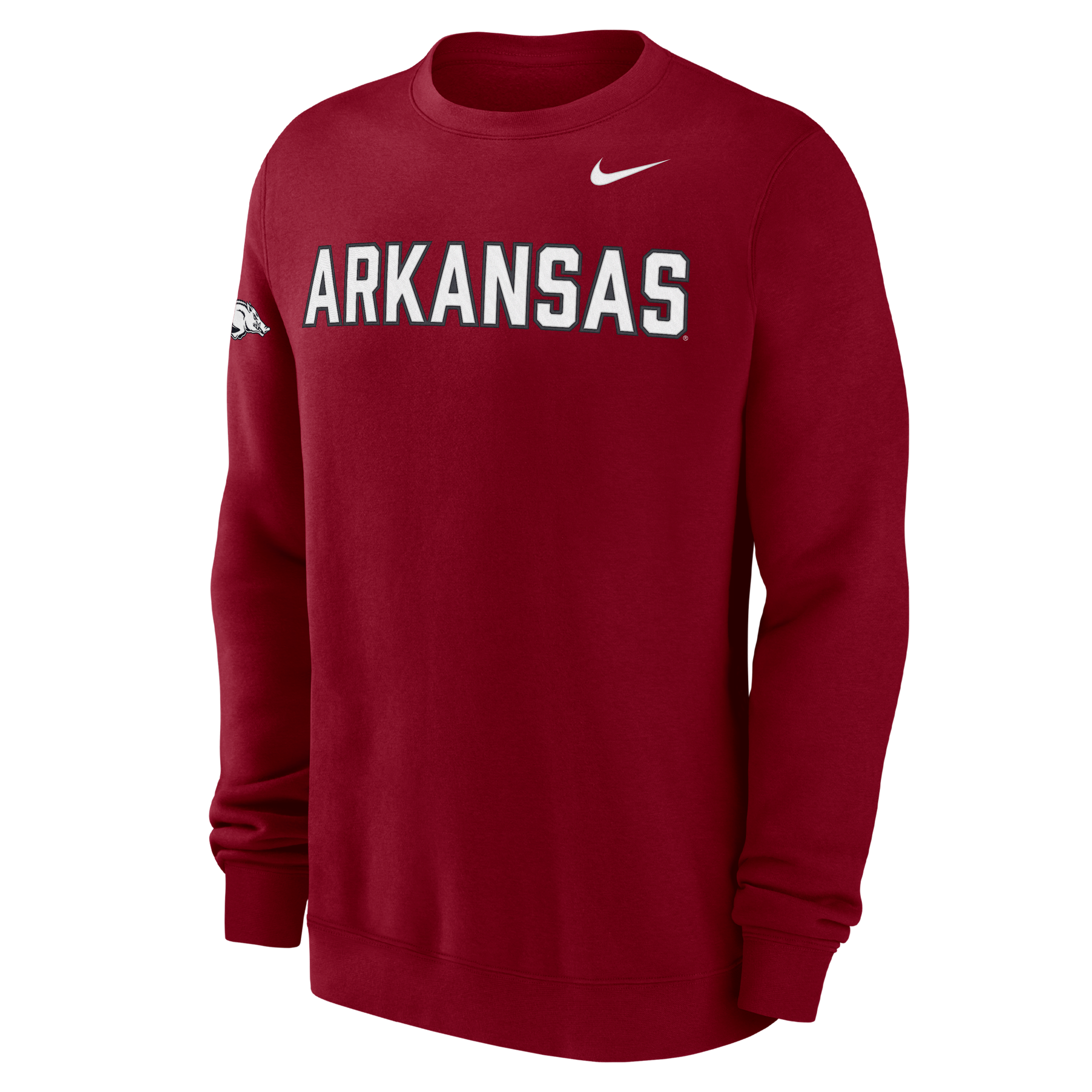 Arkansas Club Fleece Men's Nike College Crew-Neck Sweatshirt