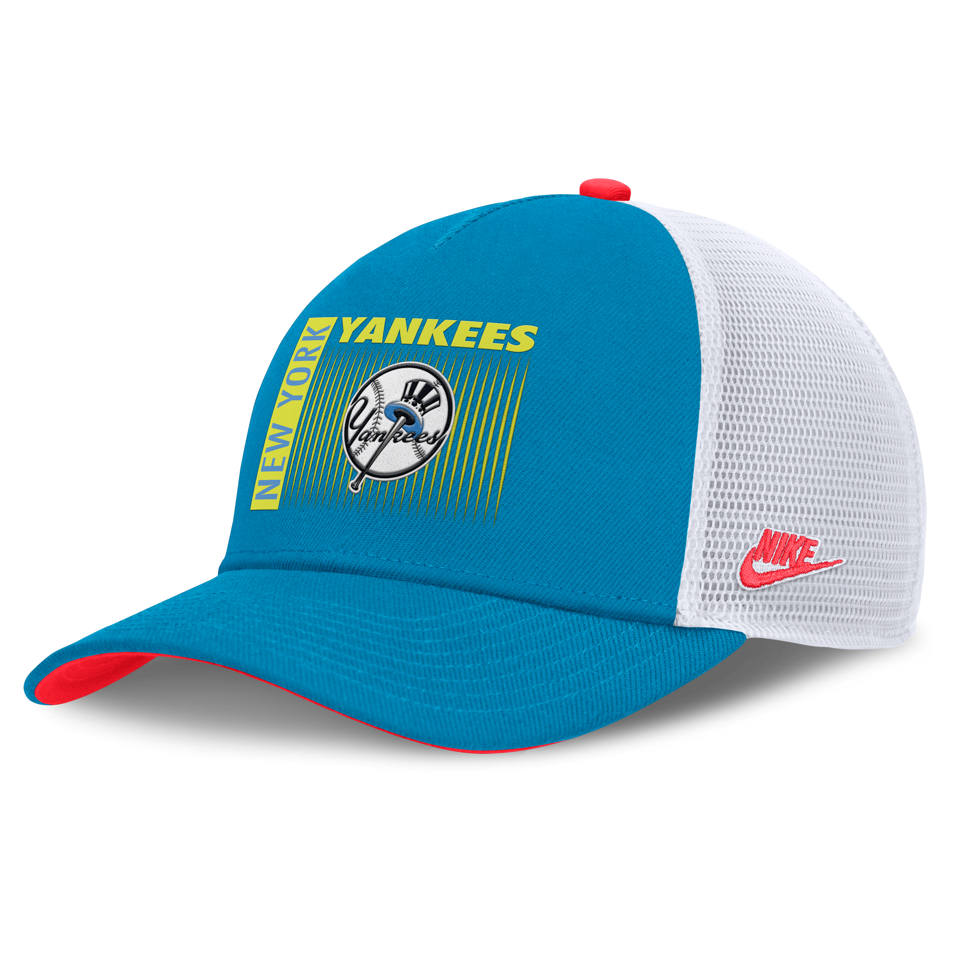New York Yankees Neon 90s Rise Men's Nike Dri-FIT MLB Trucker Adjustable Hat