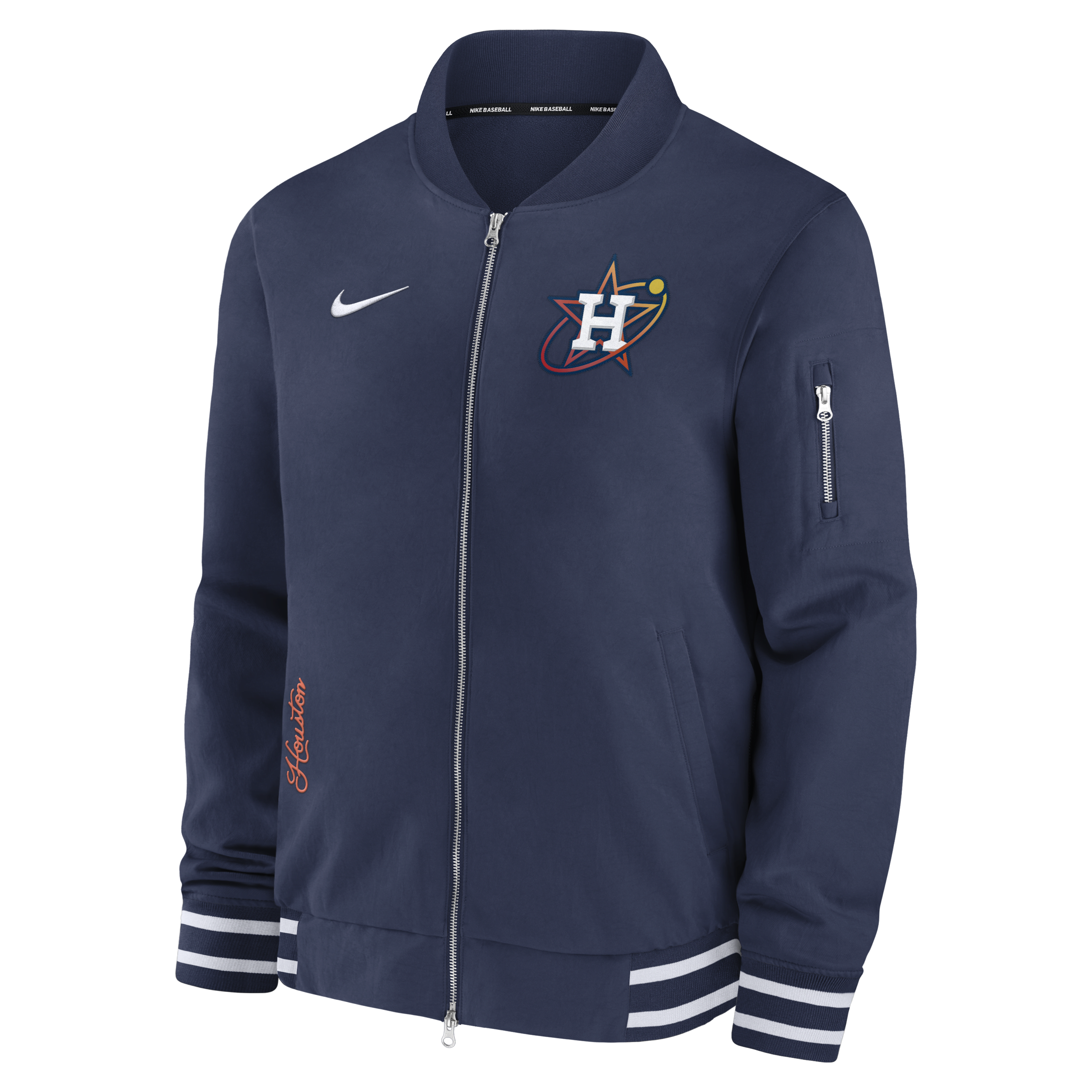 Houston Astros Authentic Collection City Connect Game Time Men's Nike MLB Full-Zip Bomber Jacket