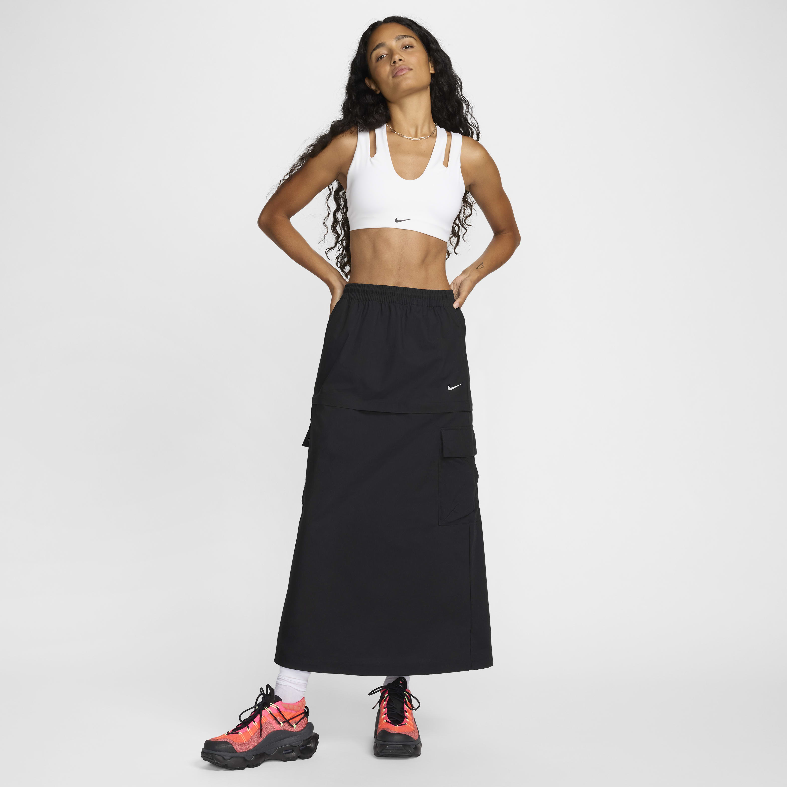 Nike Sportswear Essential Women's Mid-Rise Woven Cargo Midi Skirt