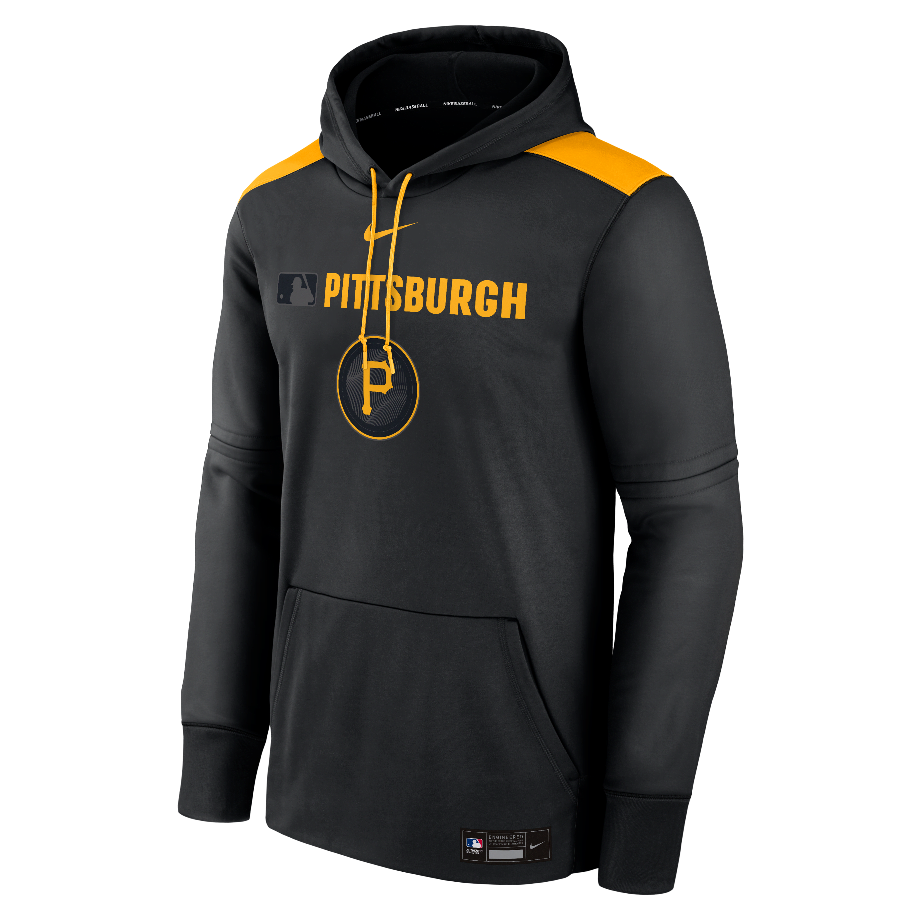 Pittsburgh Pirates Authentic Collection City Connect Men's Nike Therma MLB Pullover Hoodie