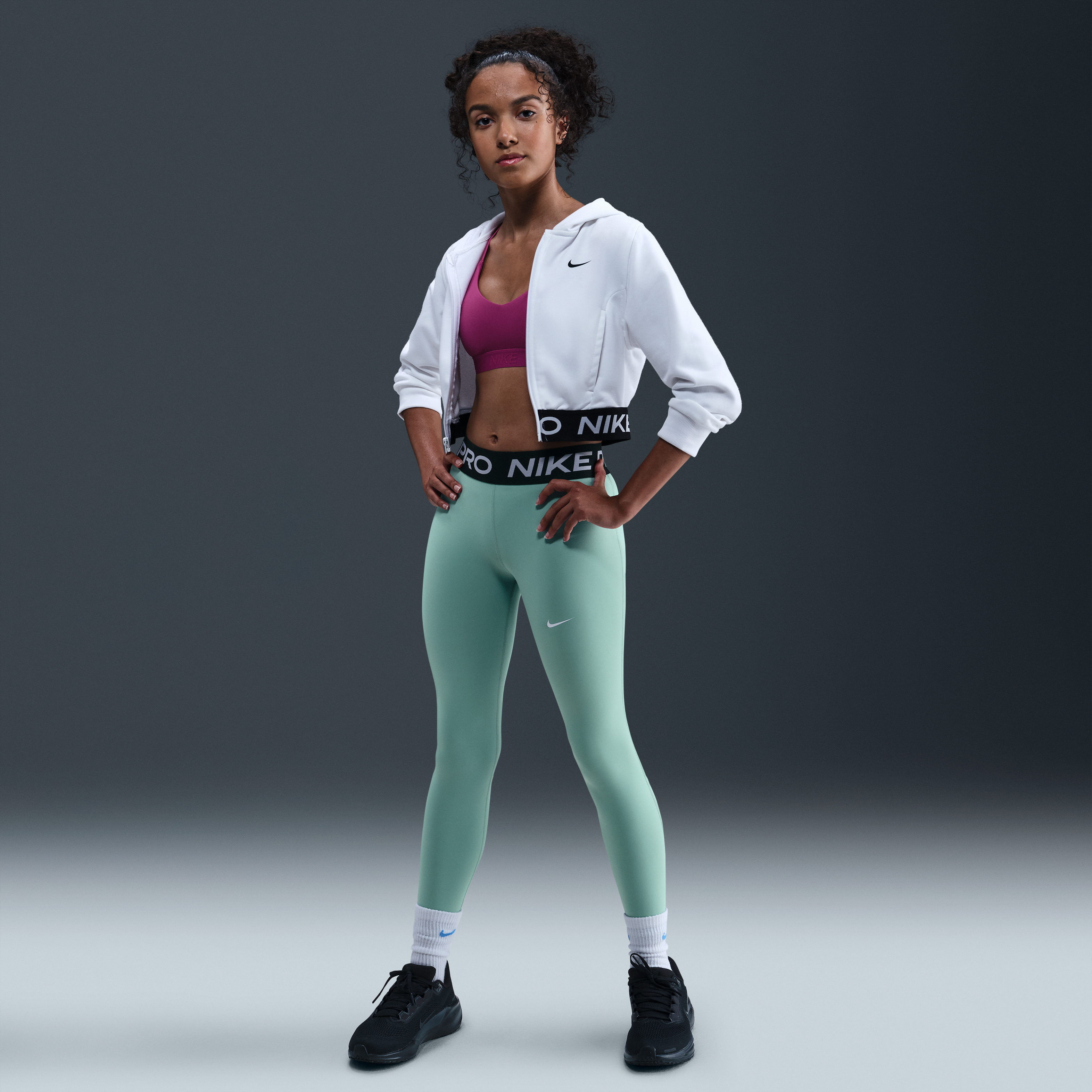 Nike Pro Girls' Mid-Rise Leggings
