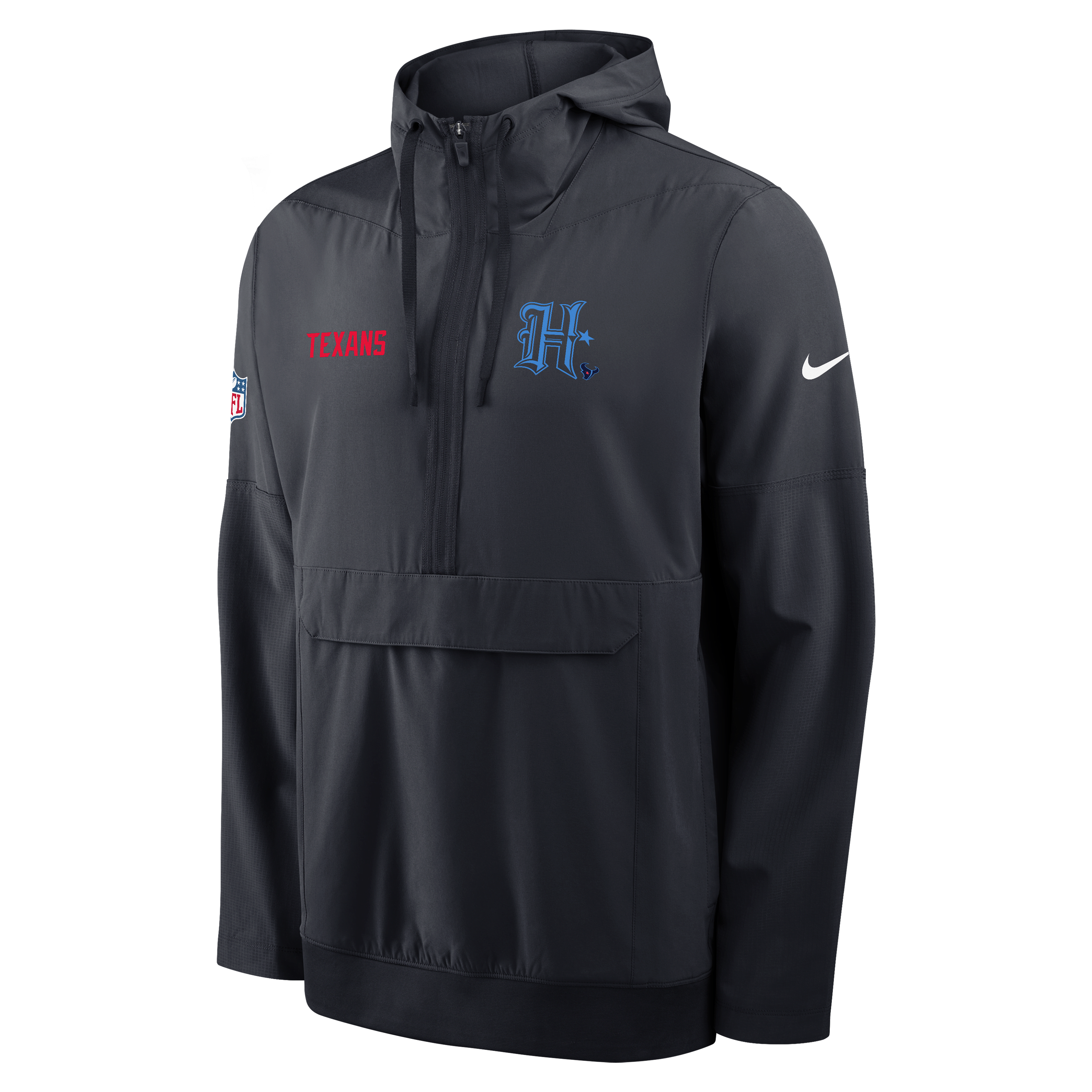 Houston Texans Alt Option Route Anorak Men's Nike NFL 1/2-Zip Hooded Jacket