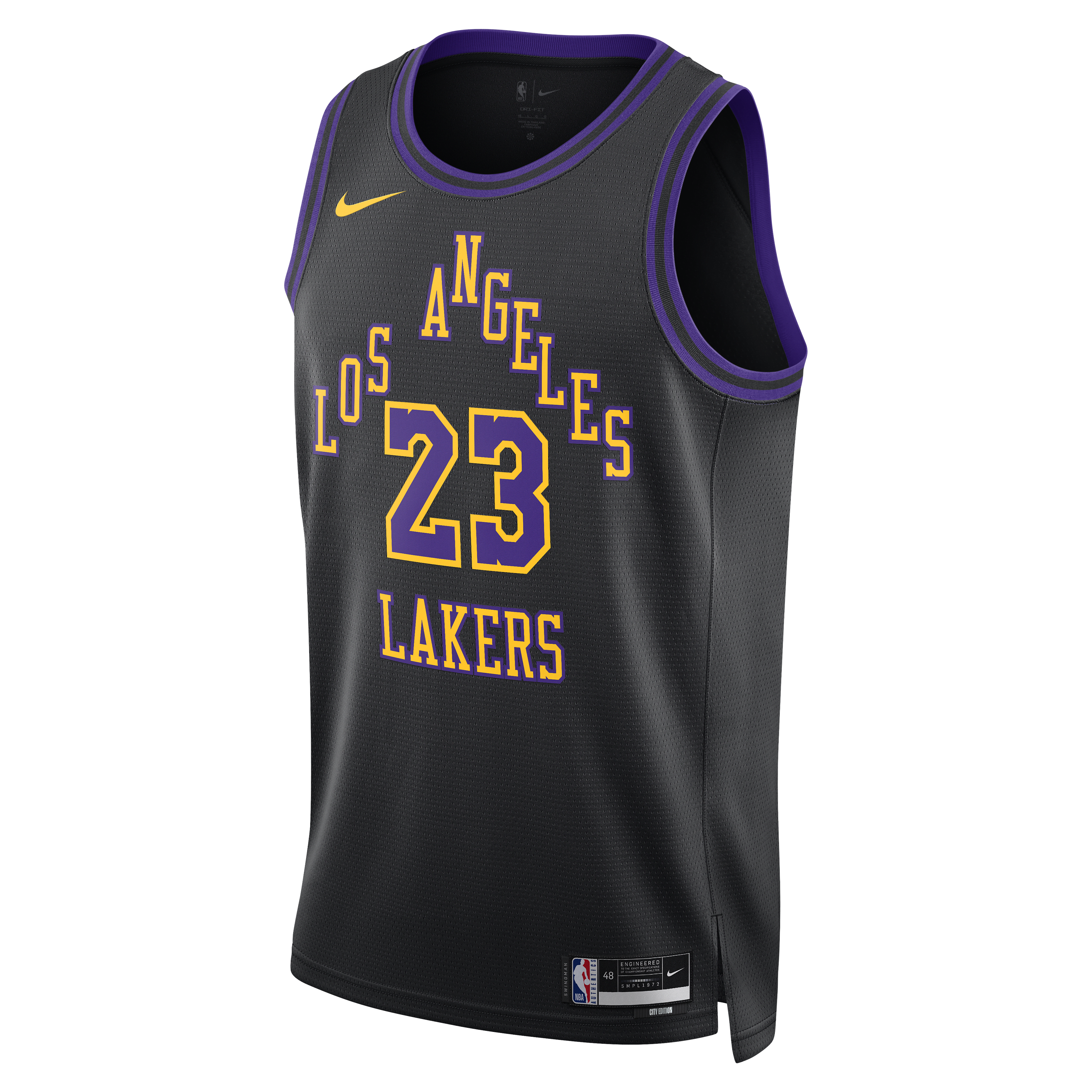 Lebron James Los Angeles Lakers City Edition 2023/24 Men's Nike Dri-FIT NBA Swingman Jersey