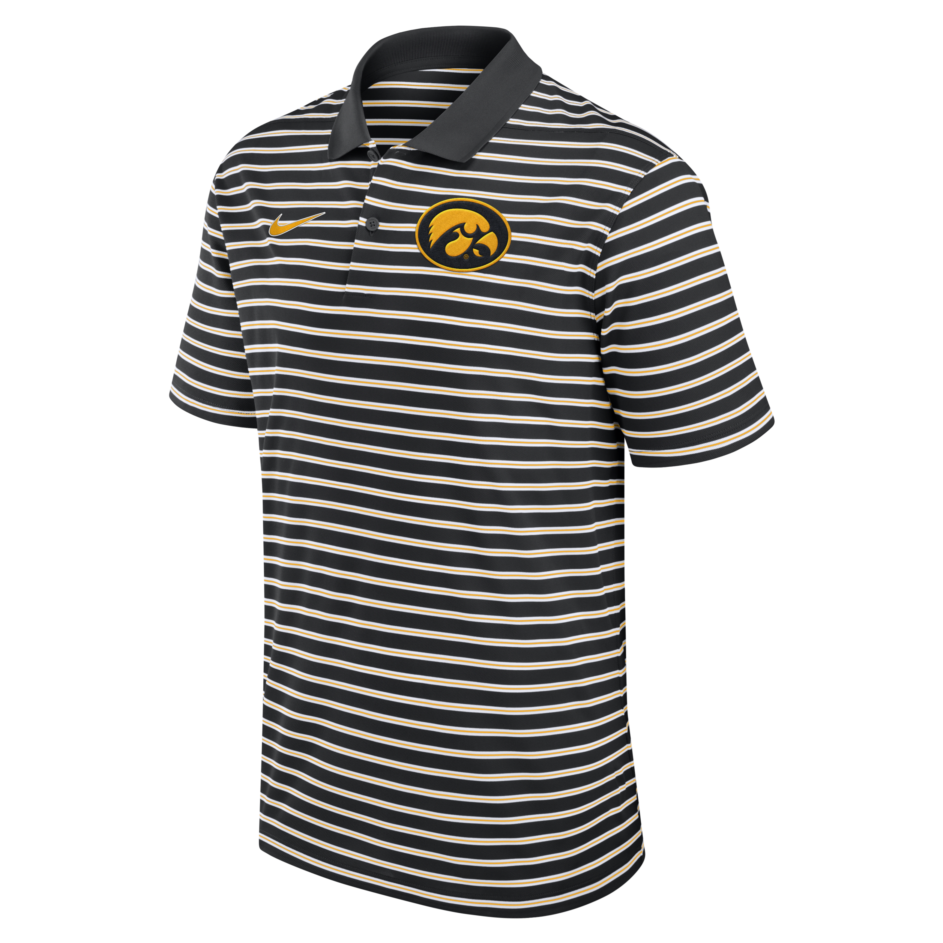 Iowa Hawkeyes Primetime Victory Striped Men's Nike Dri-FIT College Polo