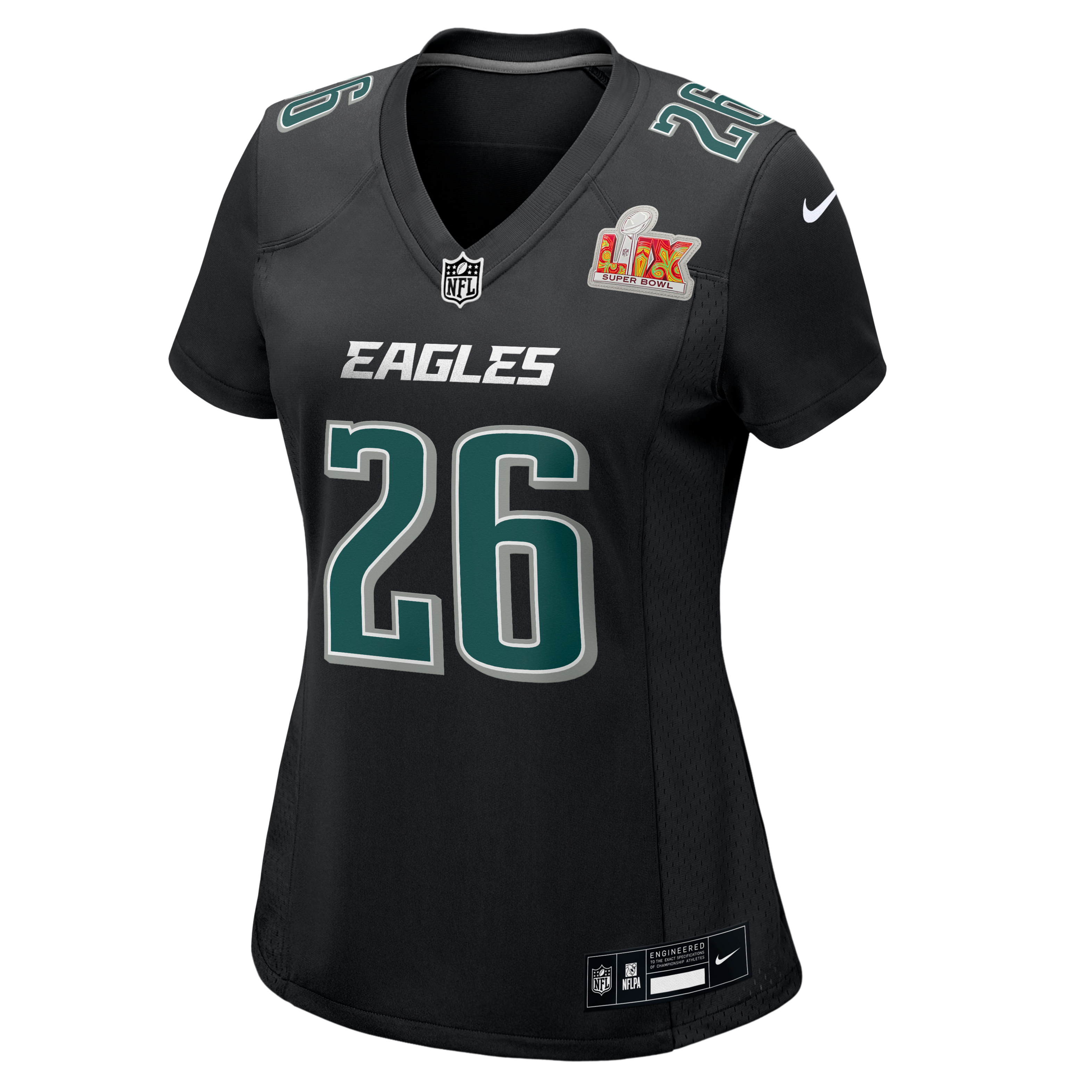 Saquon Barkley Philadelphia Eagles Super Bowl LIX Women’s Nike NFL Game Fashion Jersey