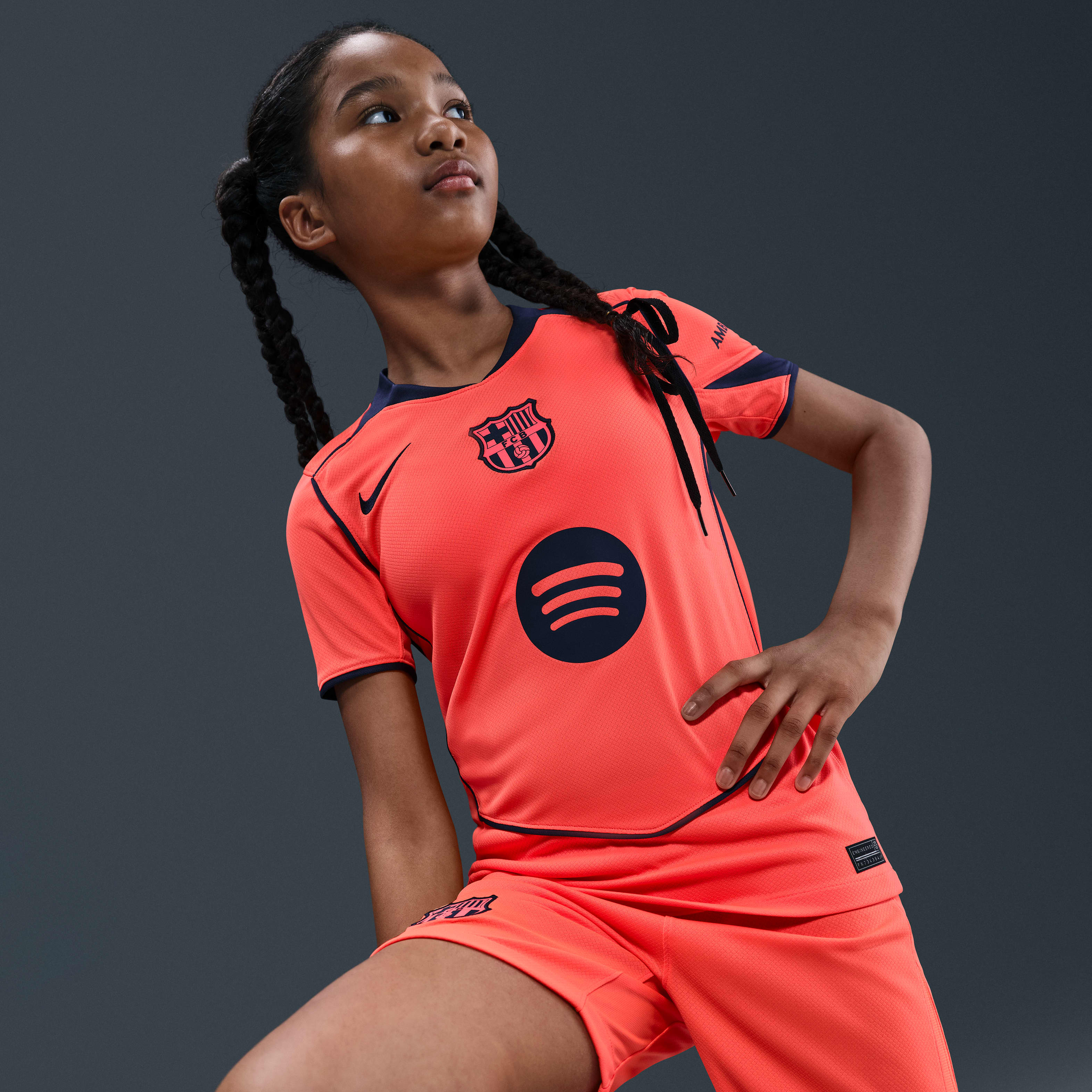 FC Barcelona 2025/26 Stadium Third Big Kids' Nike Dri-FIT Total 90 Soccer Replica Jersey