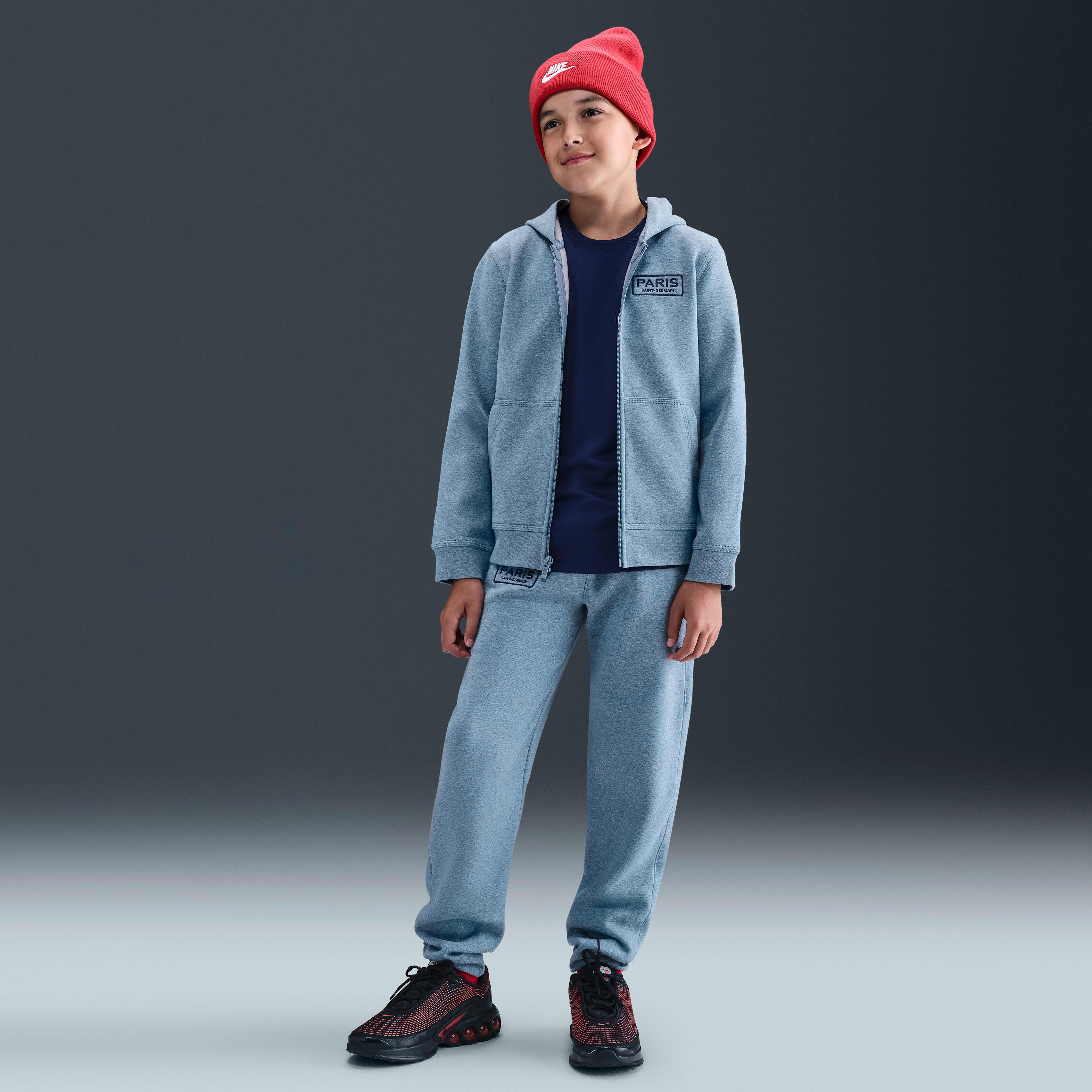 Paris Saint-Germain Club Big Kids' (Boys') Nike Soccer Full-Zip Hoodie