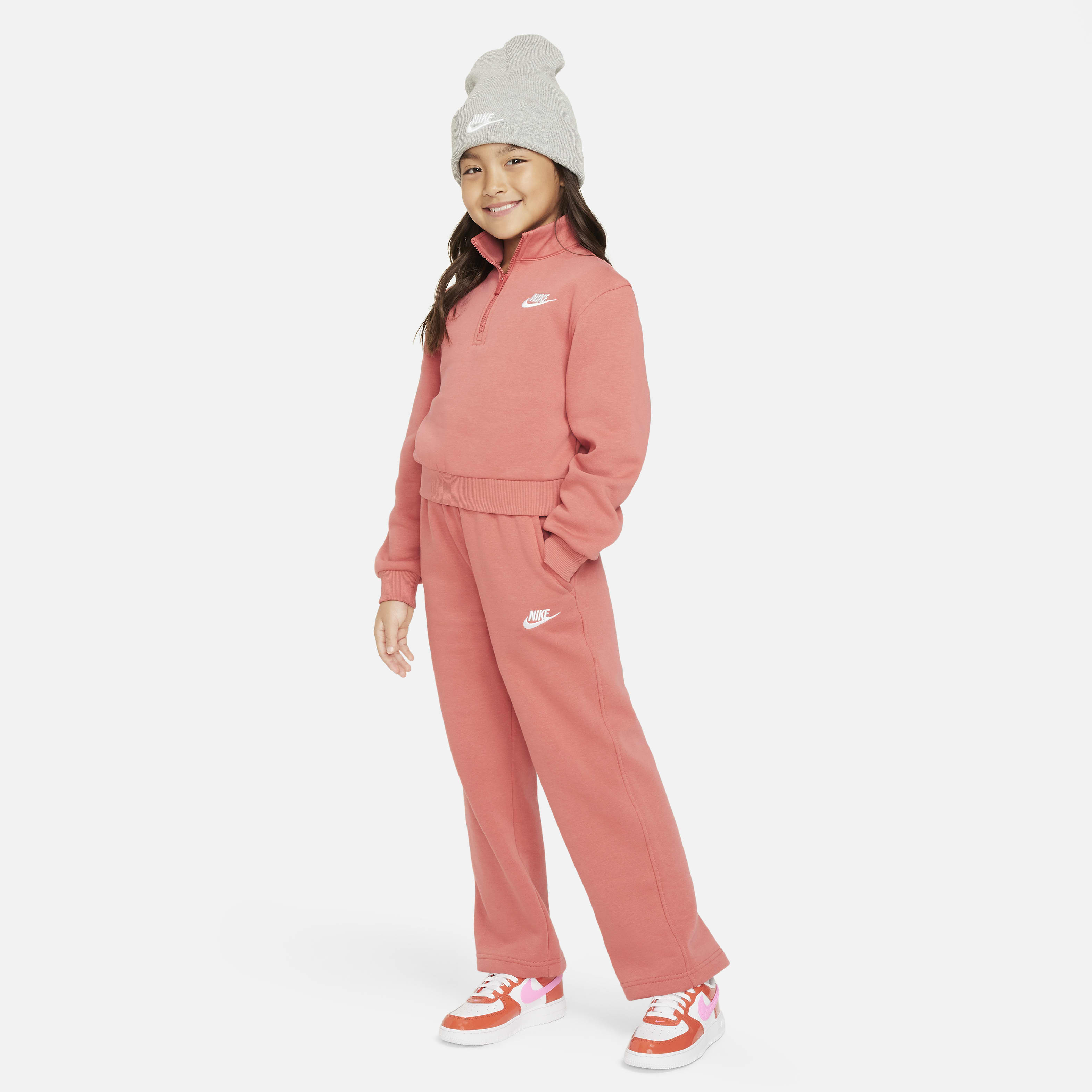 Nike Sportswear Club Fleece Big Kids' (Girls') Wide-Leg Pants