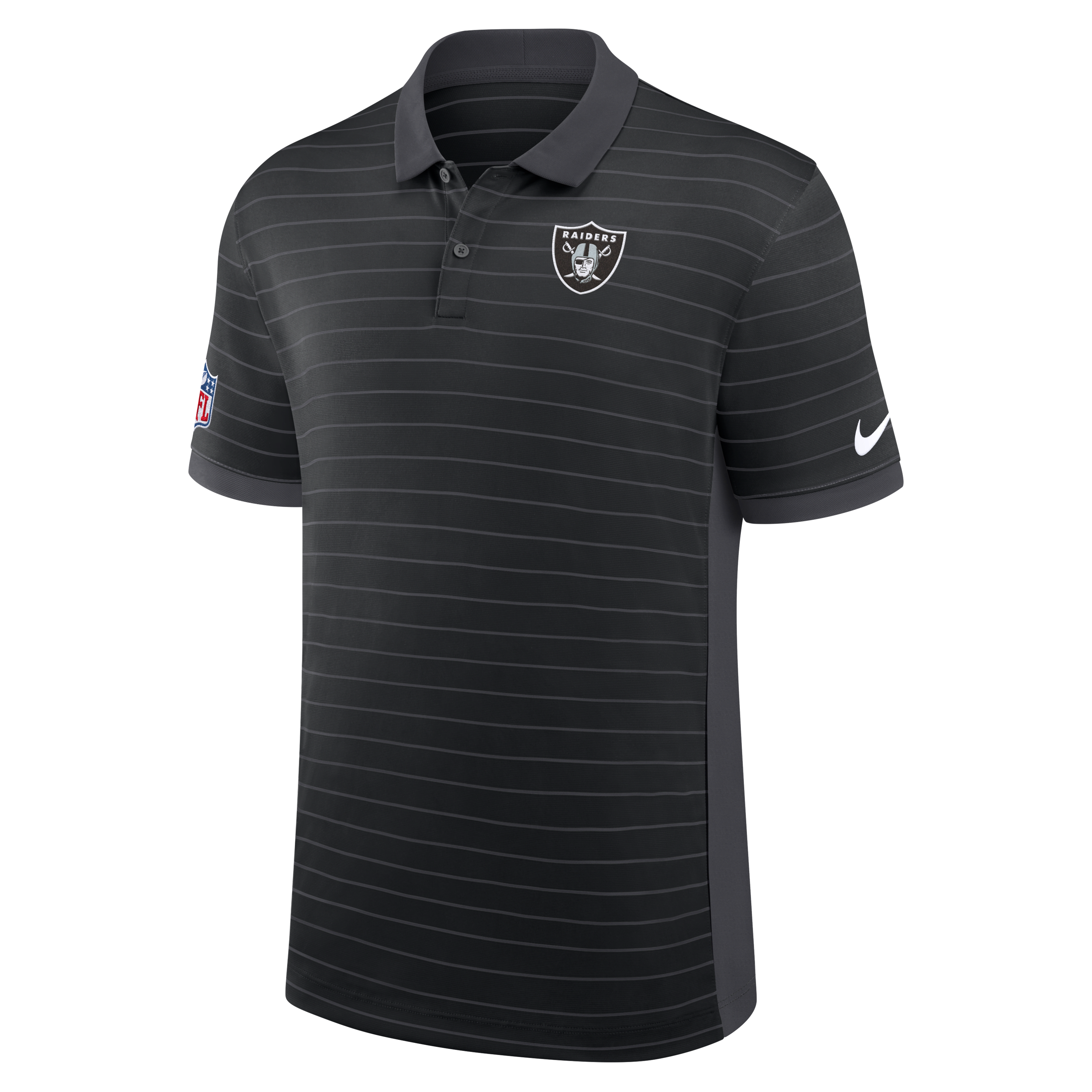Las Vegas Raiders Sideline Victory Stripe Men's Nike Dri-FIT NFL Polo