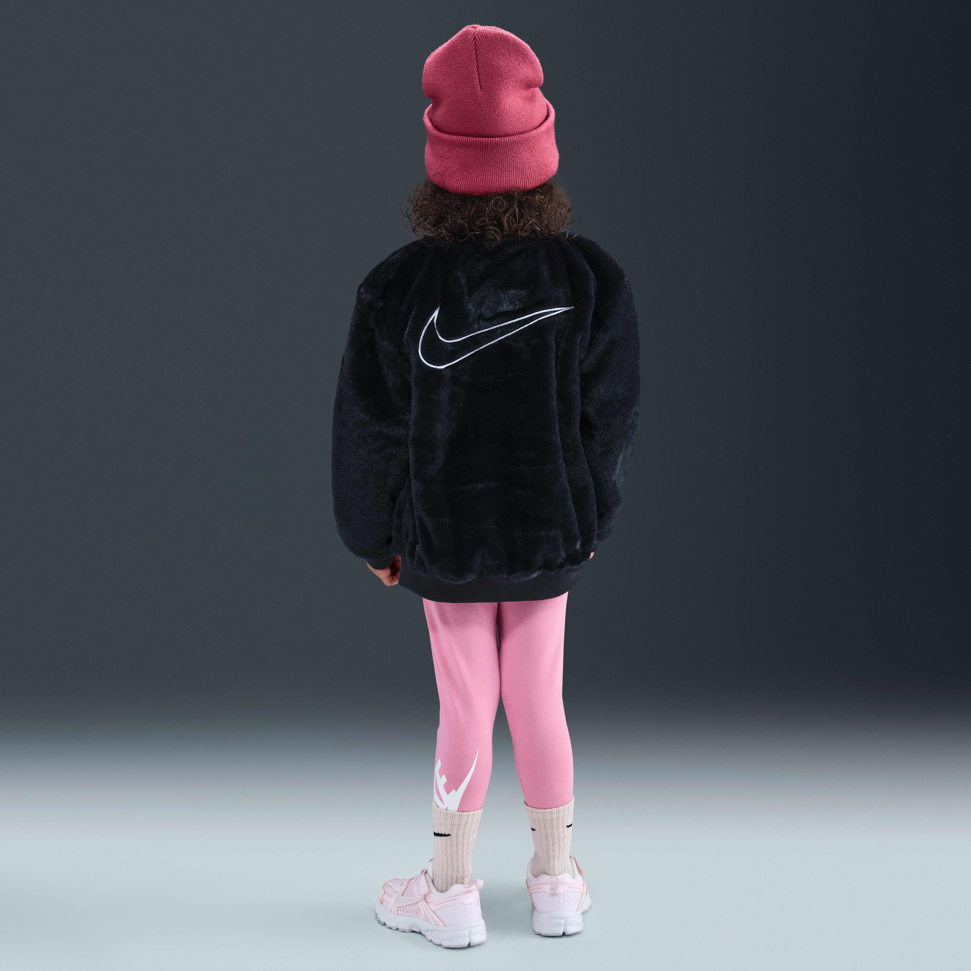 Nike Toddler Faux Fur Bomber Jacket