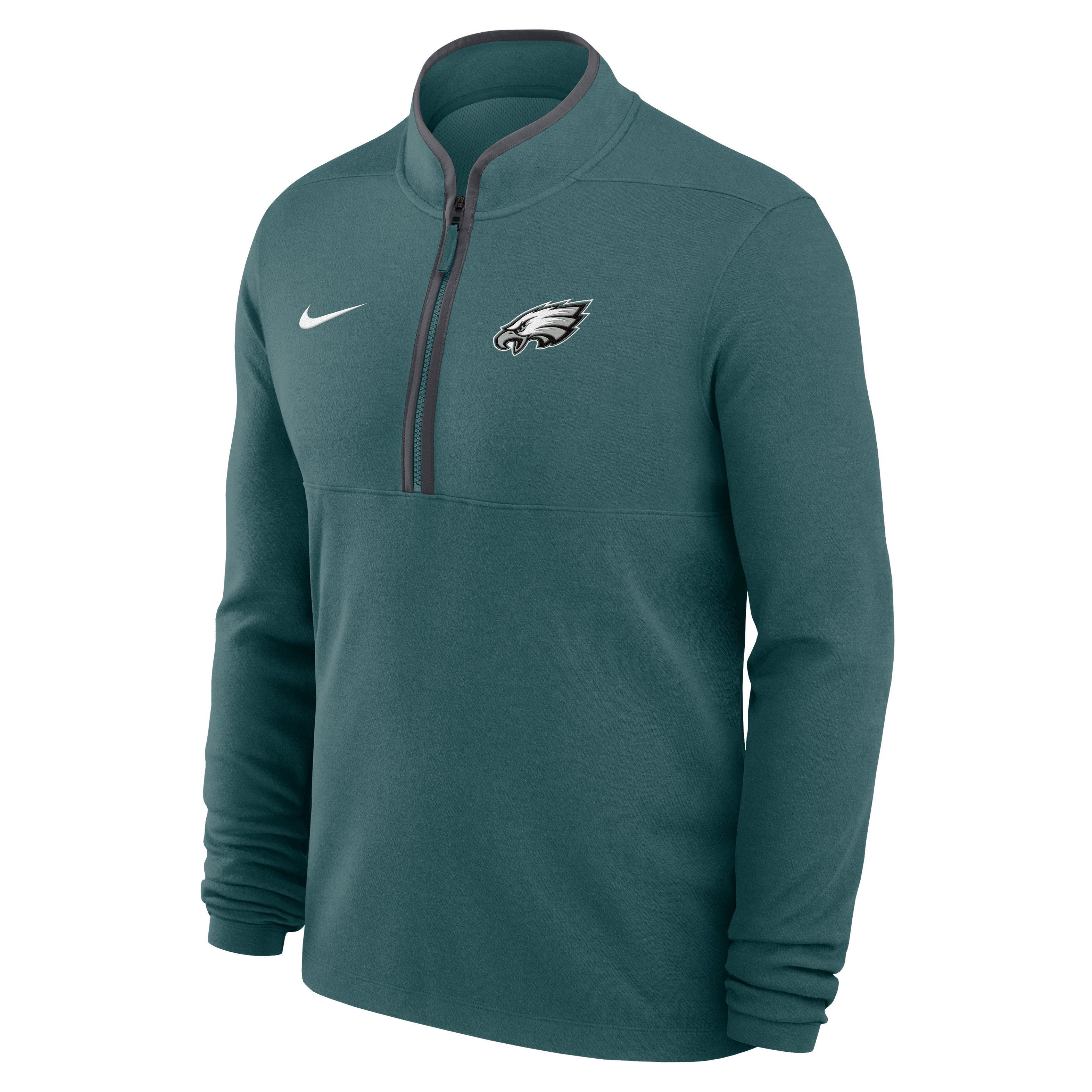 Philadelphia Eagles Logo Victory Men's Nike Dri-FIT NFL 1/2-Zip Long-Sleeve Top