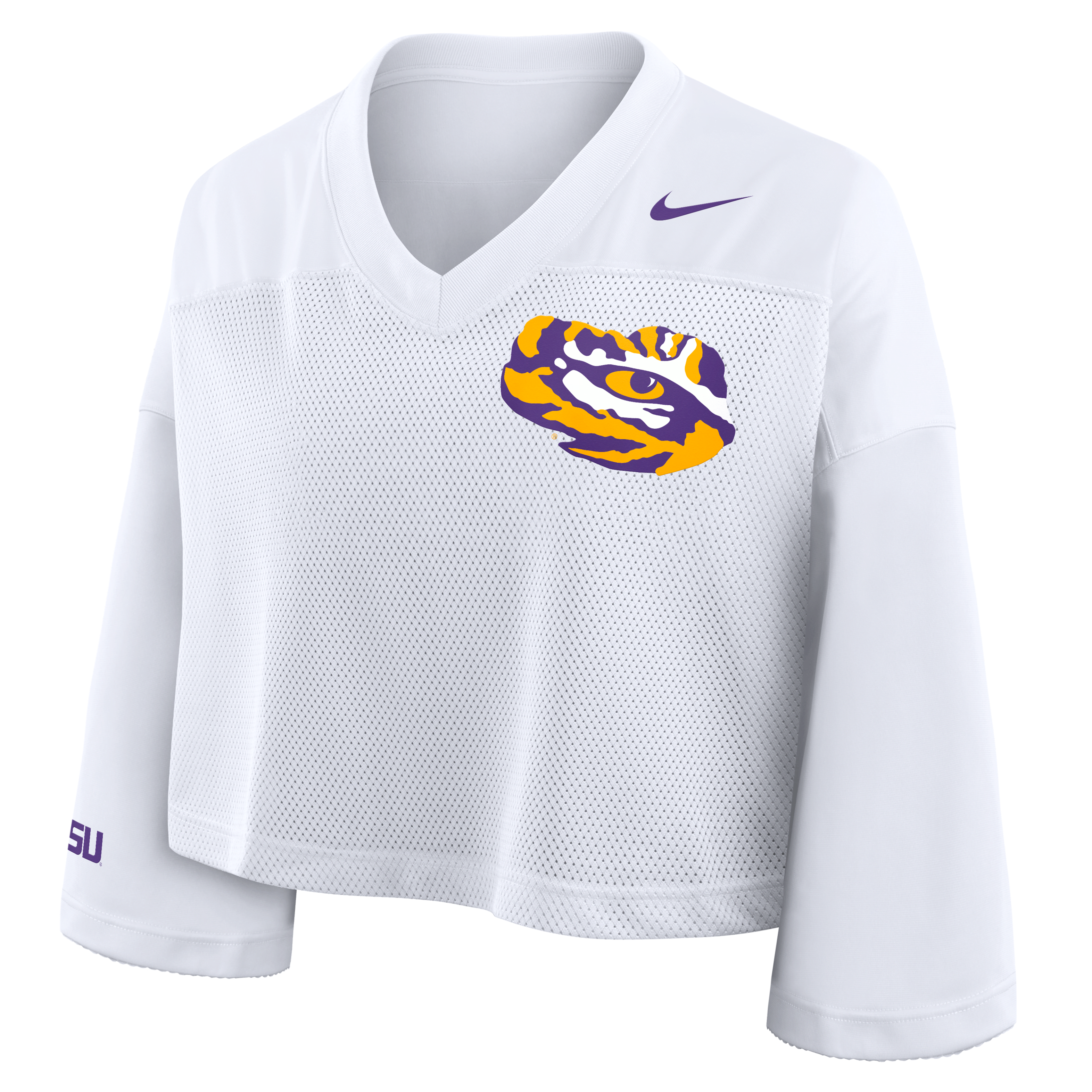 LSU Jersey Women's Nike Dri-FIT College Cropped Top