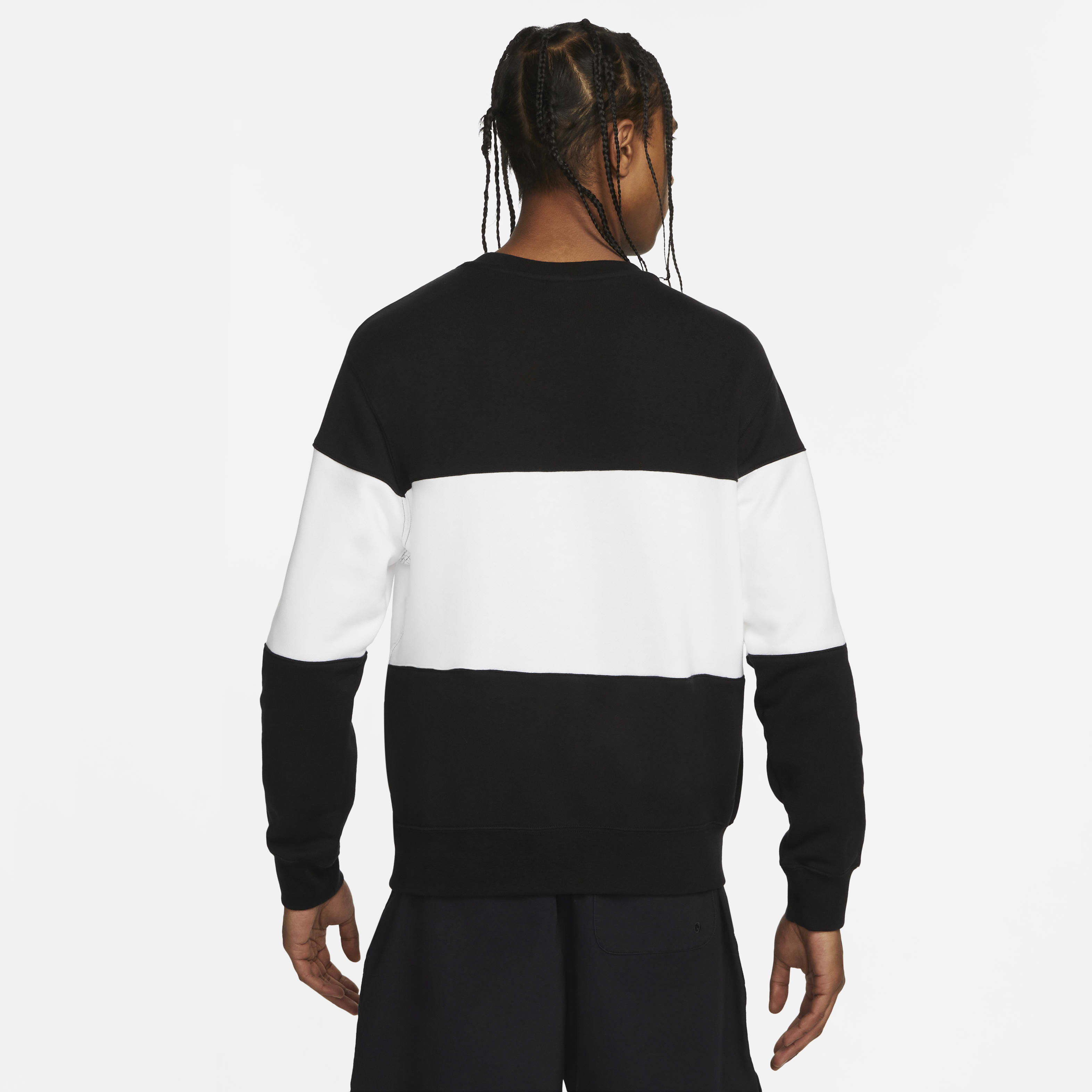 Nike Club Men's French Terry Color-Blocked Crew