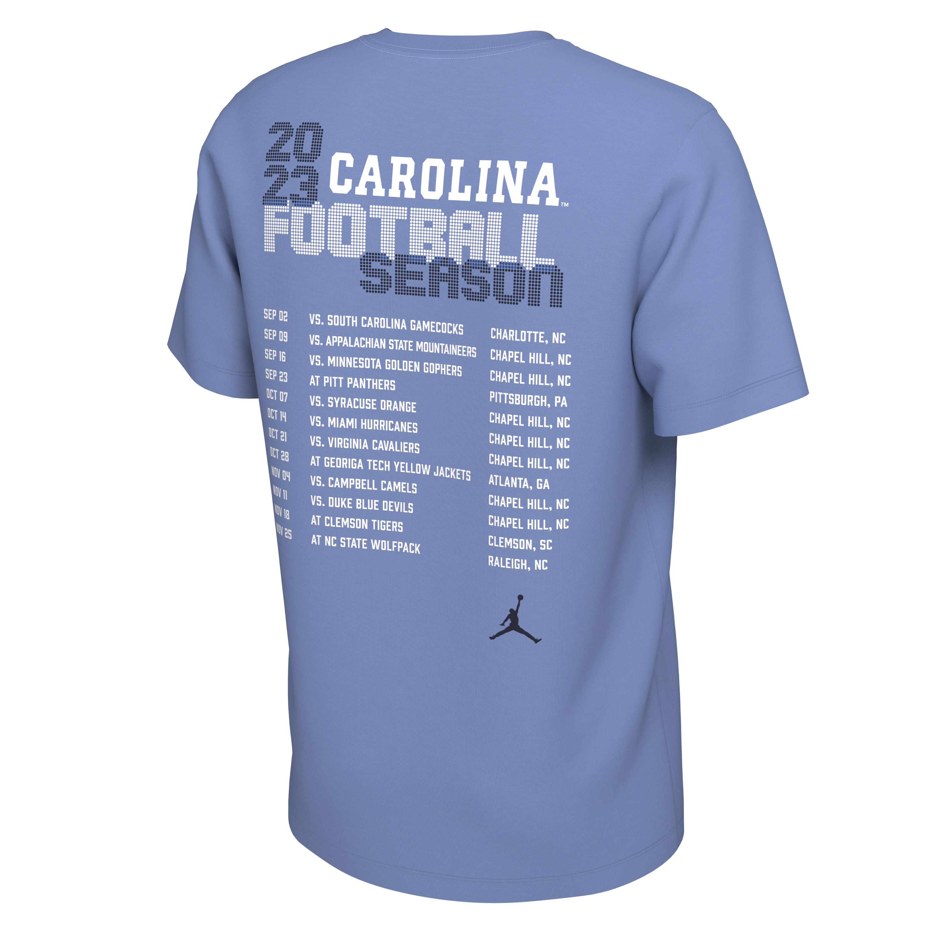 UNC Schedule Men's Nike College T-Shirt