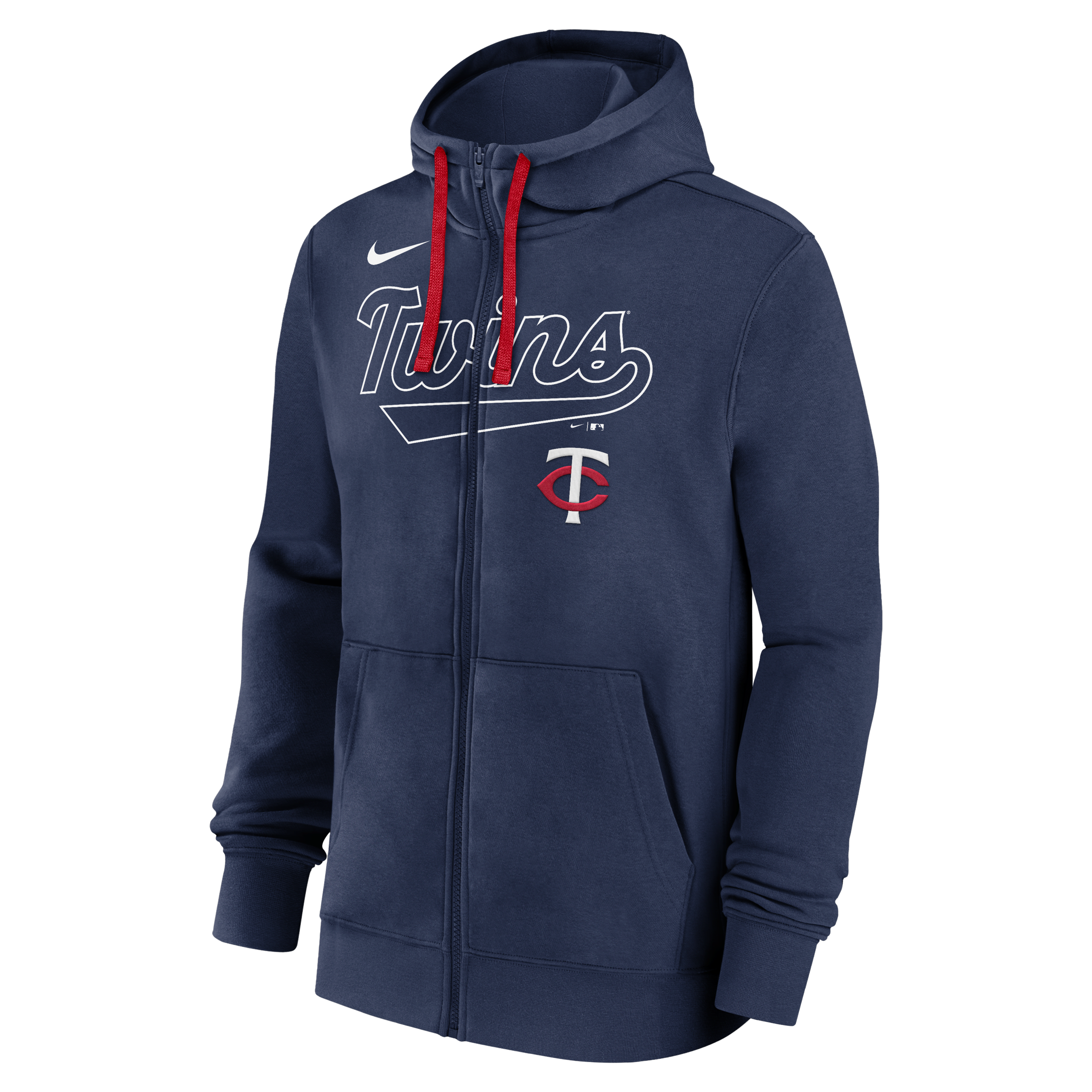 Minnesota Twins Knockout Script Men's Nike MLB Full-Zip Hoodie