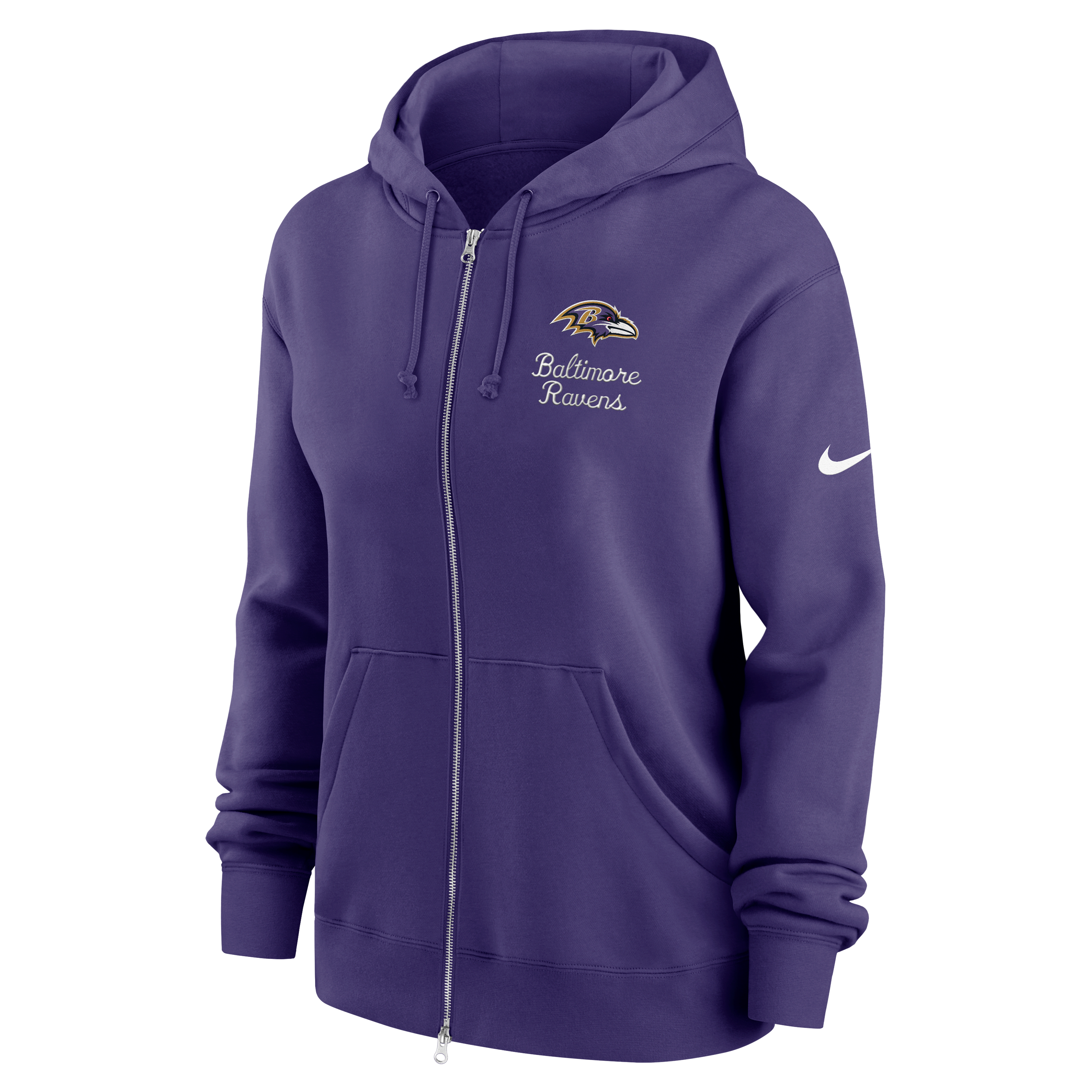 Baltimore Ravens Phoenix Rewind Women's Nike NFL Full-Zip Hoodie