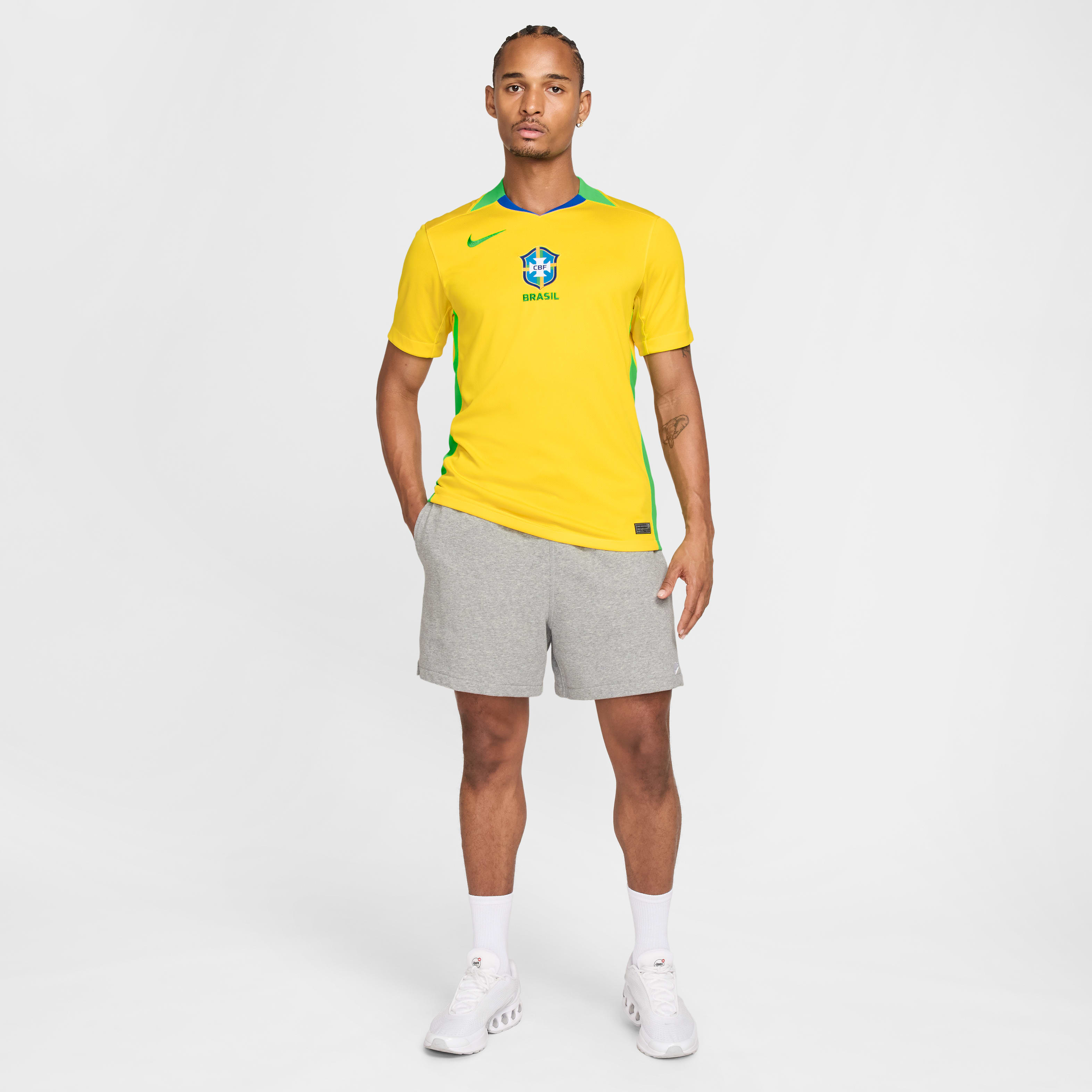 Brazil 2025 Stadium Home (Women's Team) Men's Nike Dri-FIT Soccer Replica Jersey