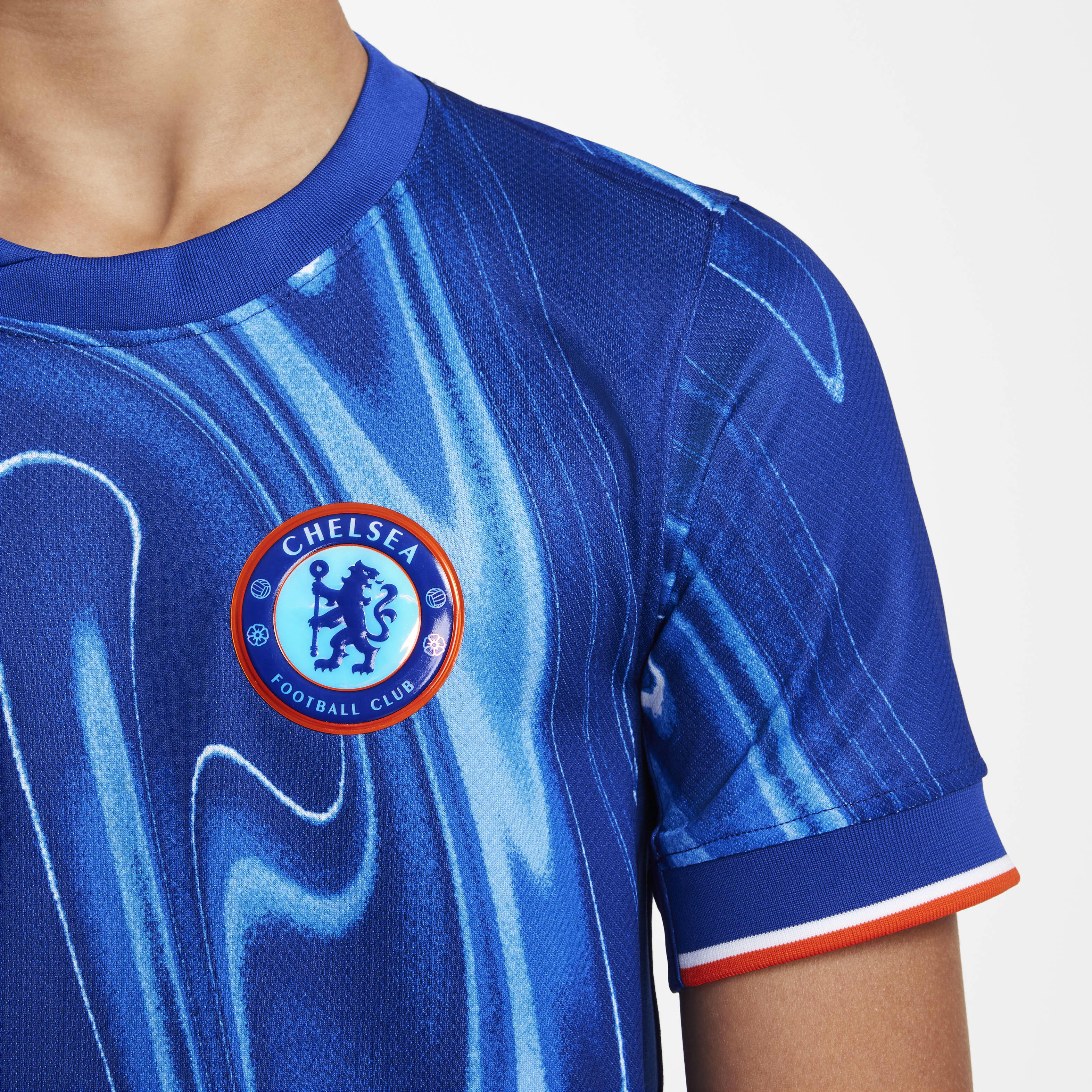 Chelsea FC 2024/25 Stadium Home Big Kids' Nike Dri-FIT Soccer Replica Jersey