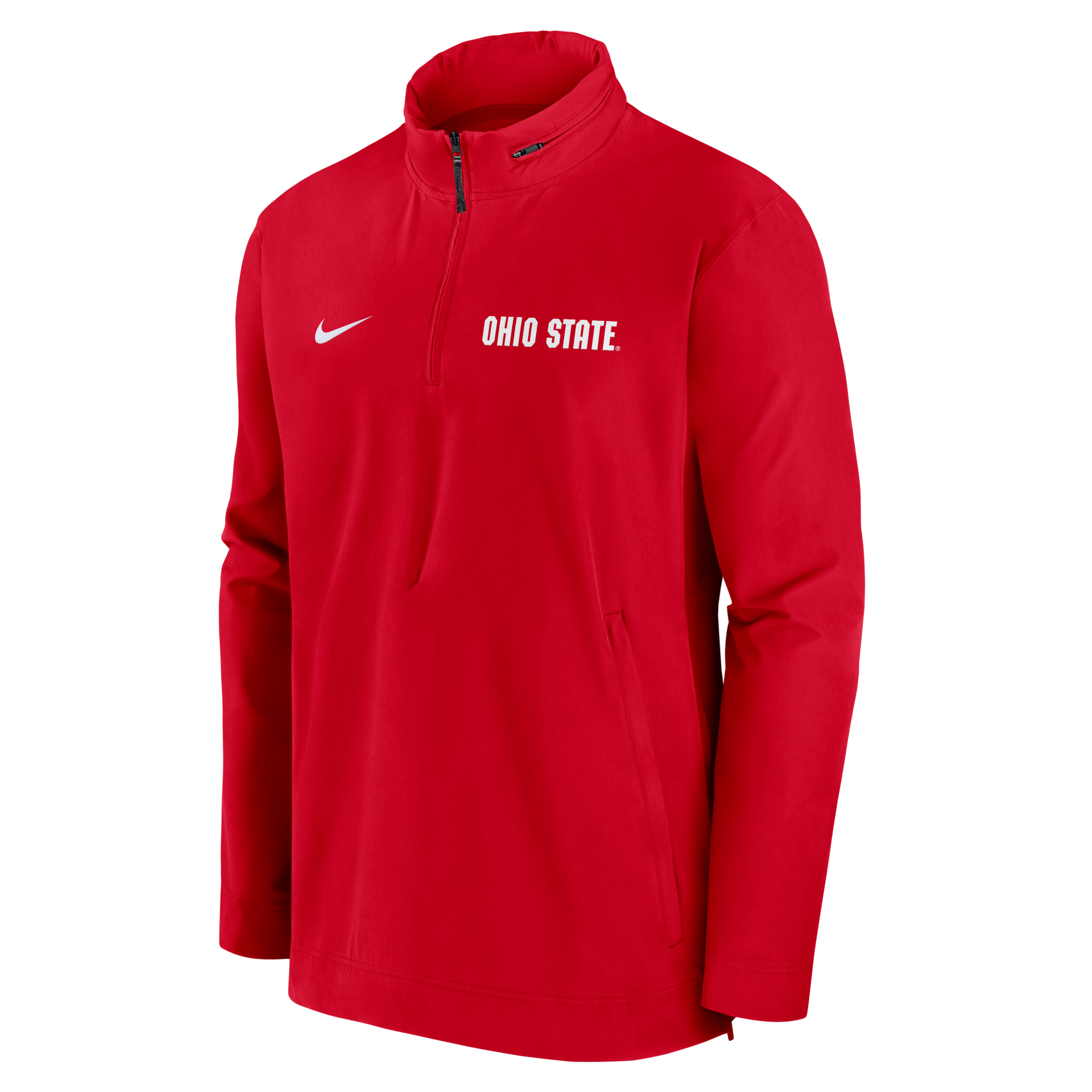 Ohio State Buckeyes Sideline Coach Men's Nike College 1/2-Zip Hooded Jacket