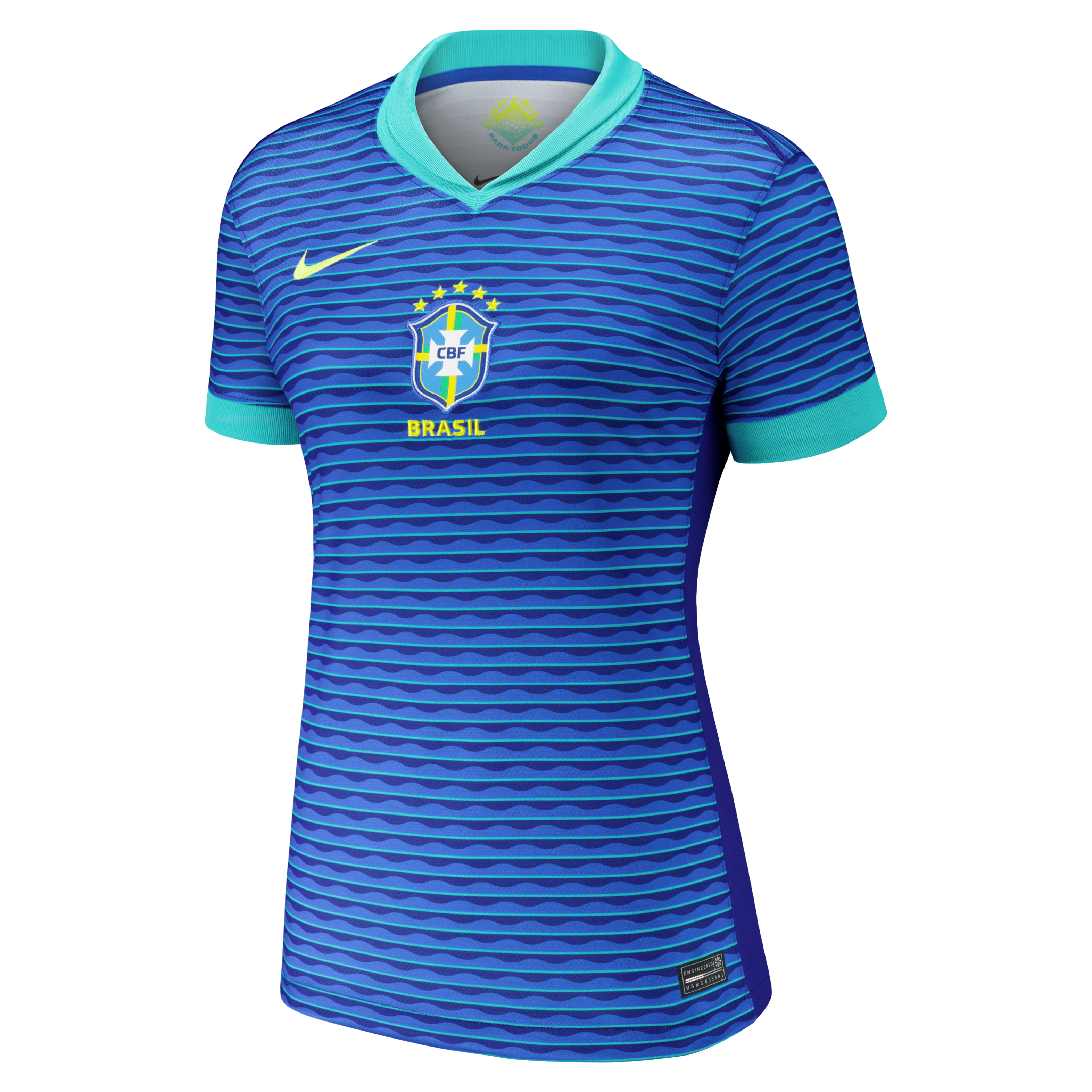 Vini Jr. Brazil National Team 2024 Stadium Away Women's Nike Dri-FIT Soccer Jersey