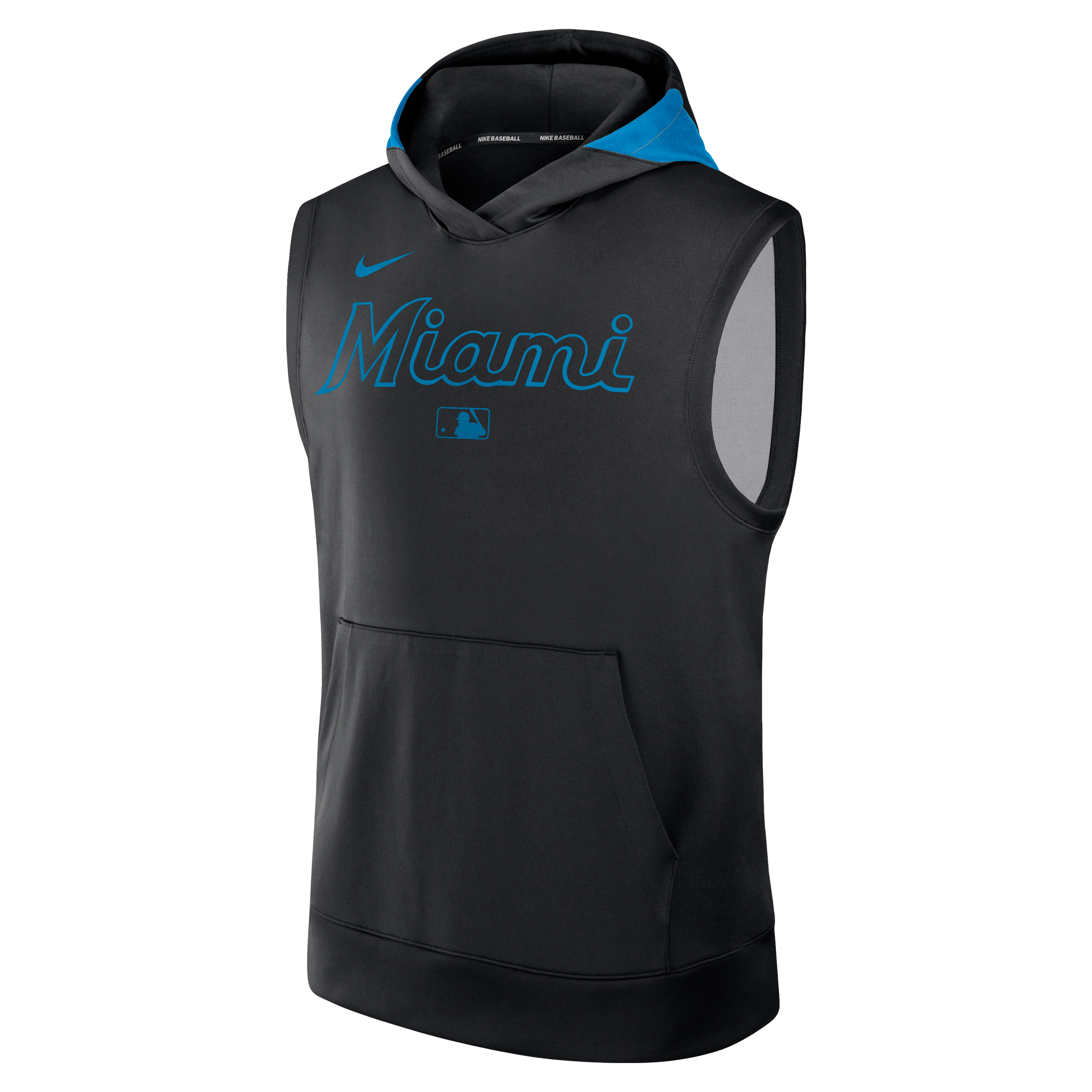 Miami Marlins Authentic Collection Men’s Nike Dri-FIT MLB Sleeveless Pullover Hoodie
