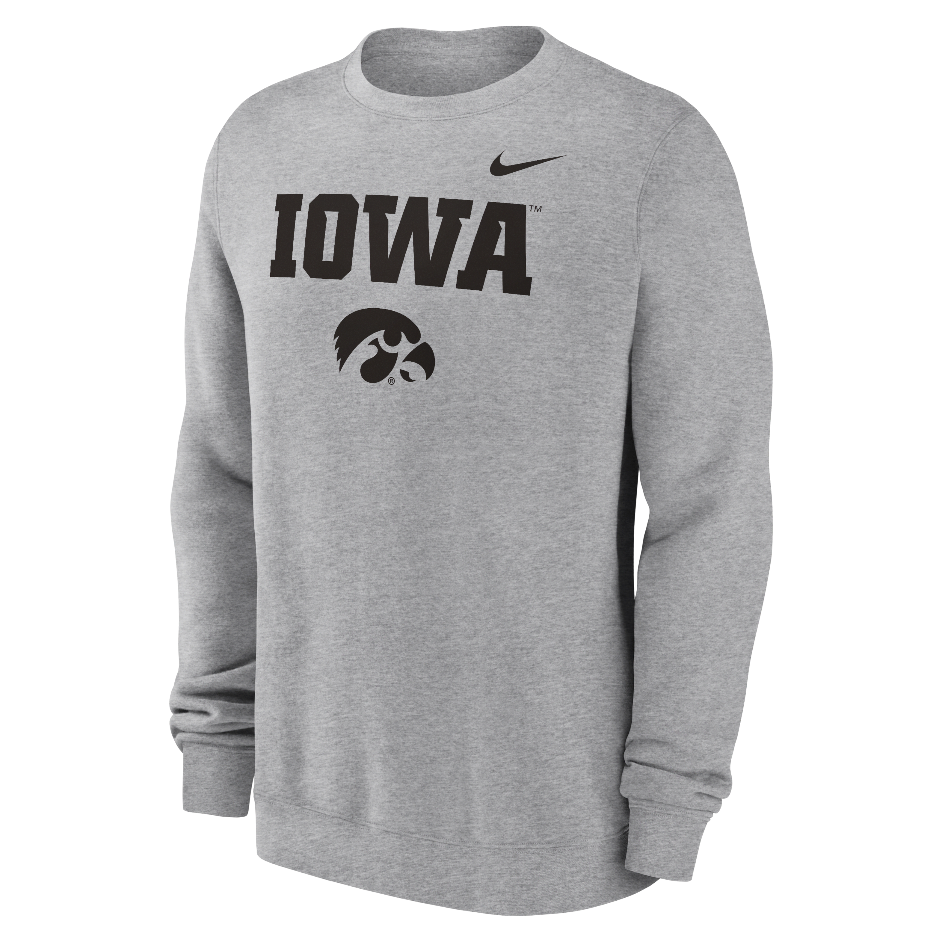 Iowa Hawkeyes Primetime Primary Stack Men's Nike College Pullover Crew