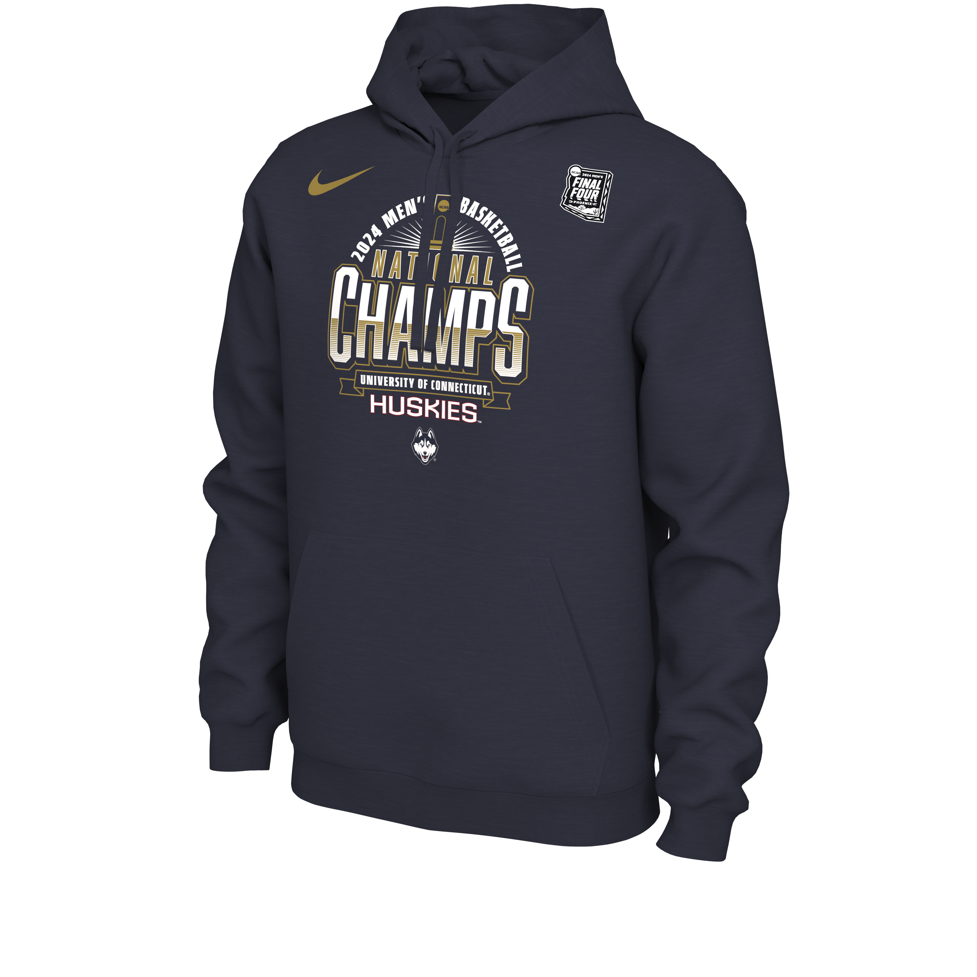 UConn 2024 Men's National Champ Nike College Basketball Hoodie