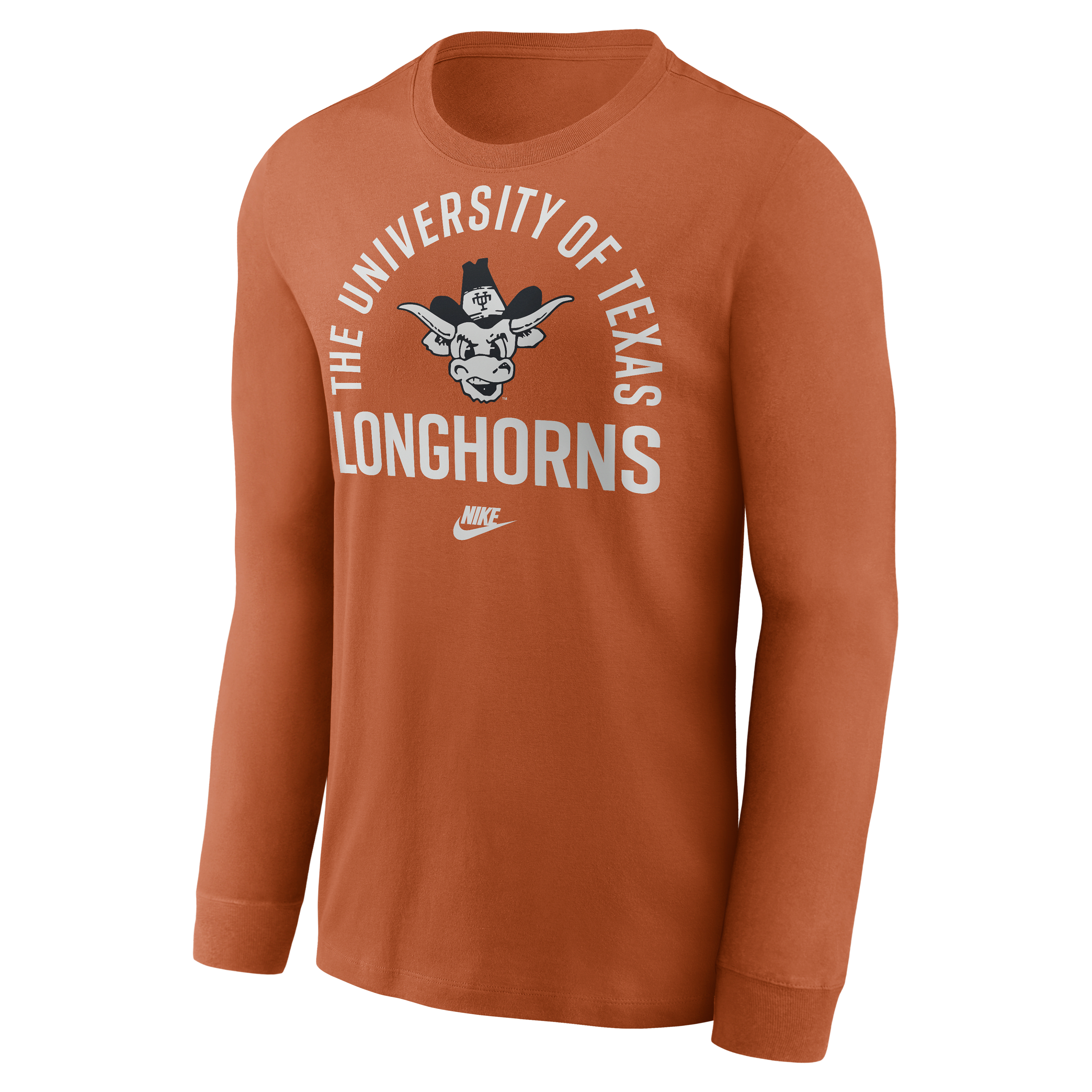 Texas Legacy Arched Logo Men's Nike College Long-Sleeve T-Shirt