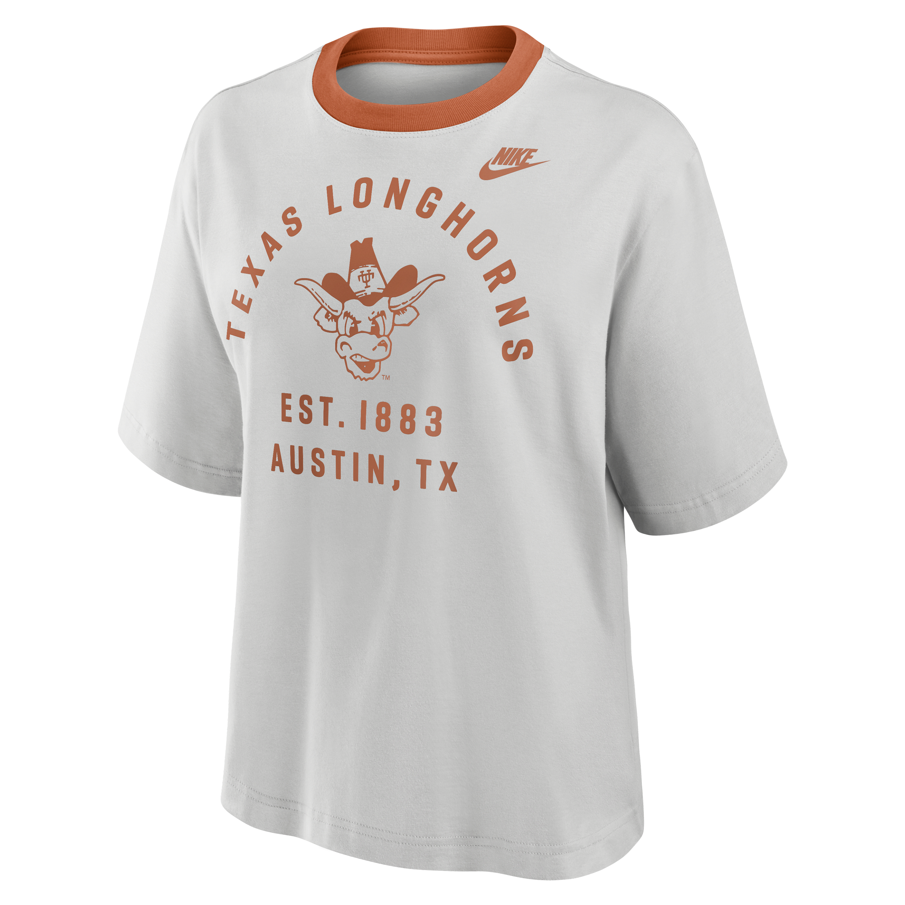 Texas Legacy Arch Script Boxy Women's Nike College T-Shirt