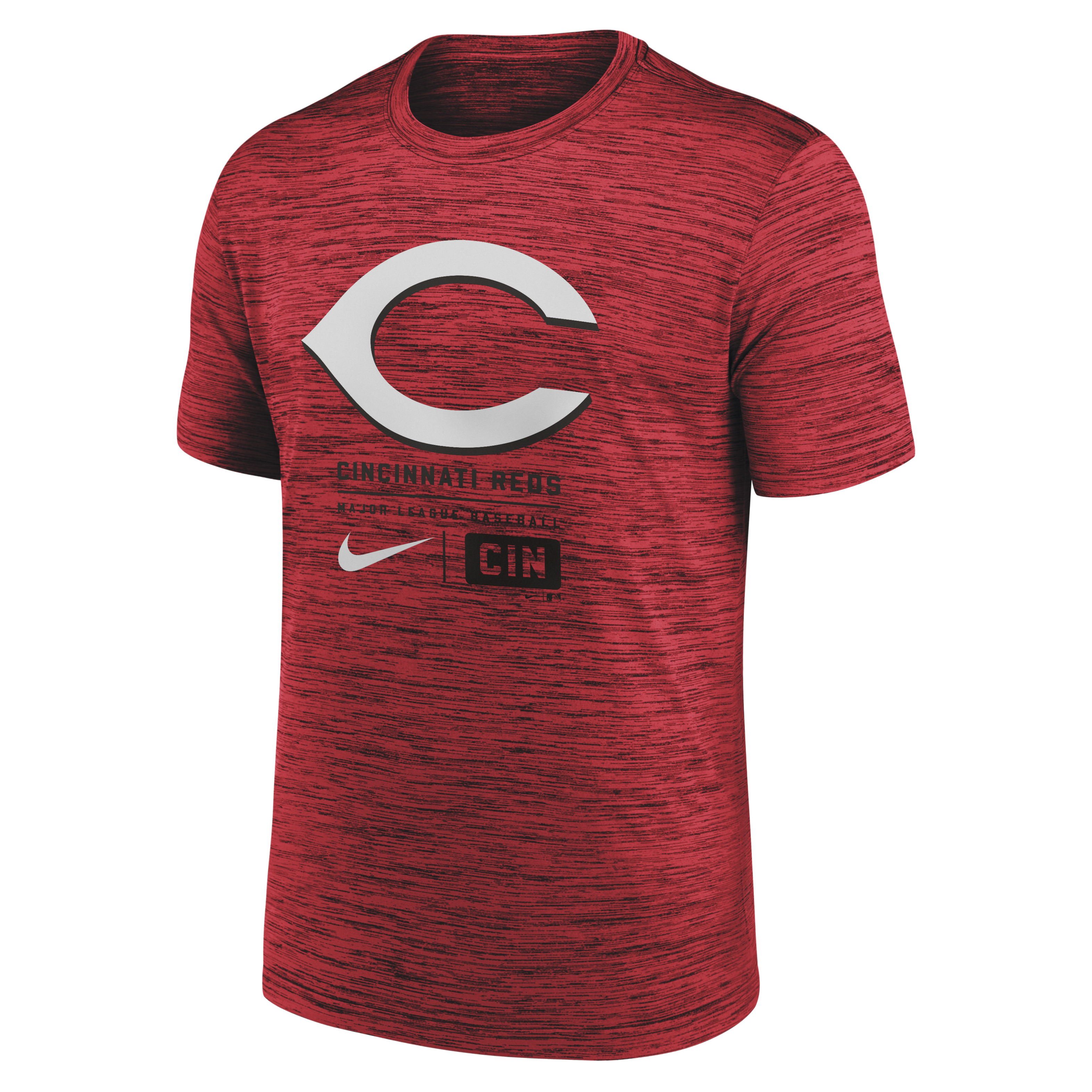 Cincinnati Reds Large Logo Velocity Men's Nike MLB T-Shirt