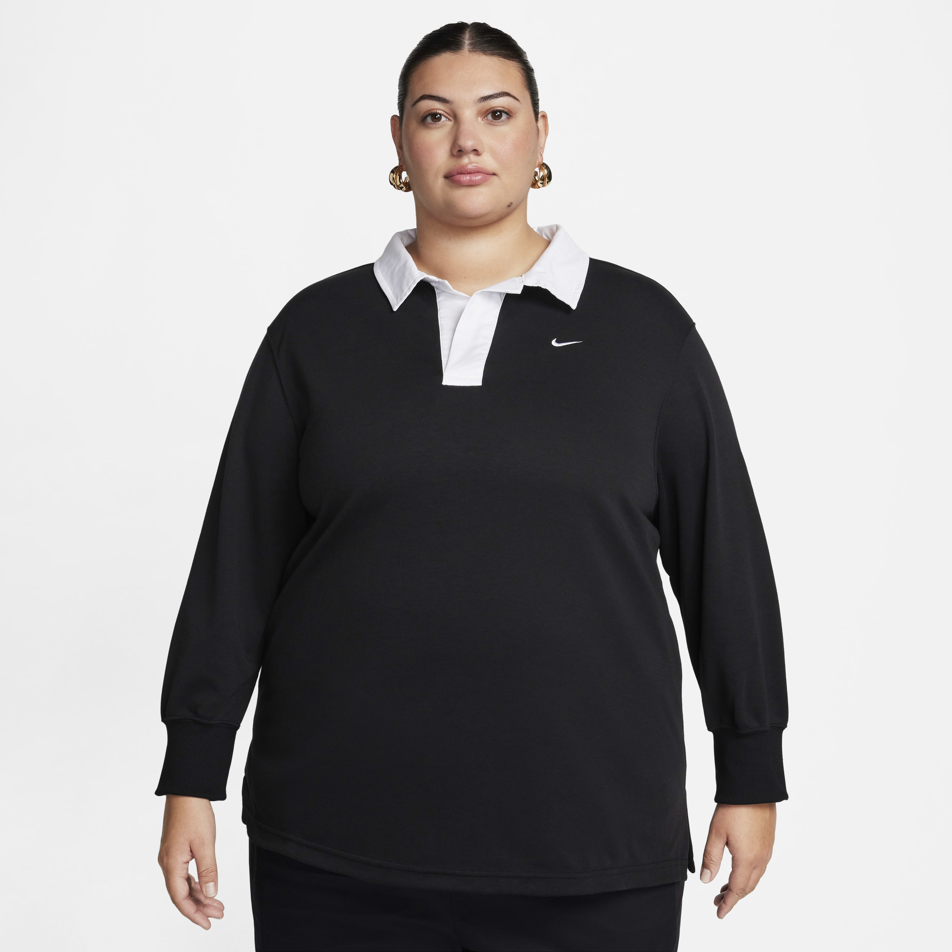 Nike Sportswear Essential Women's Oversized Long-Sleeve Polo (Plus Size)