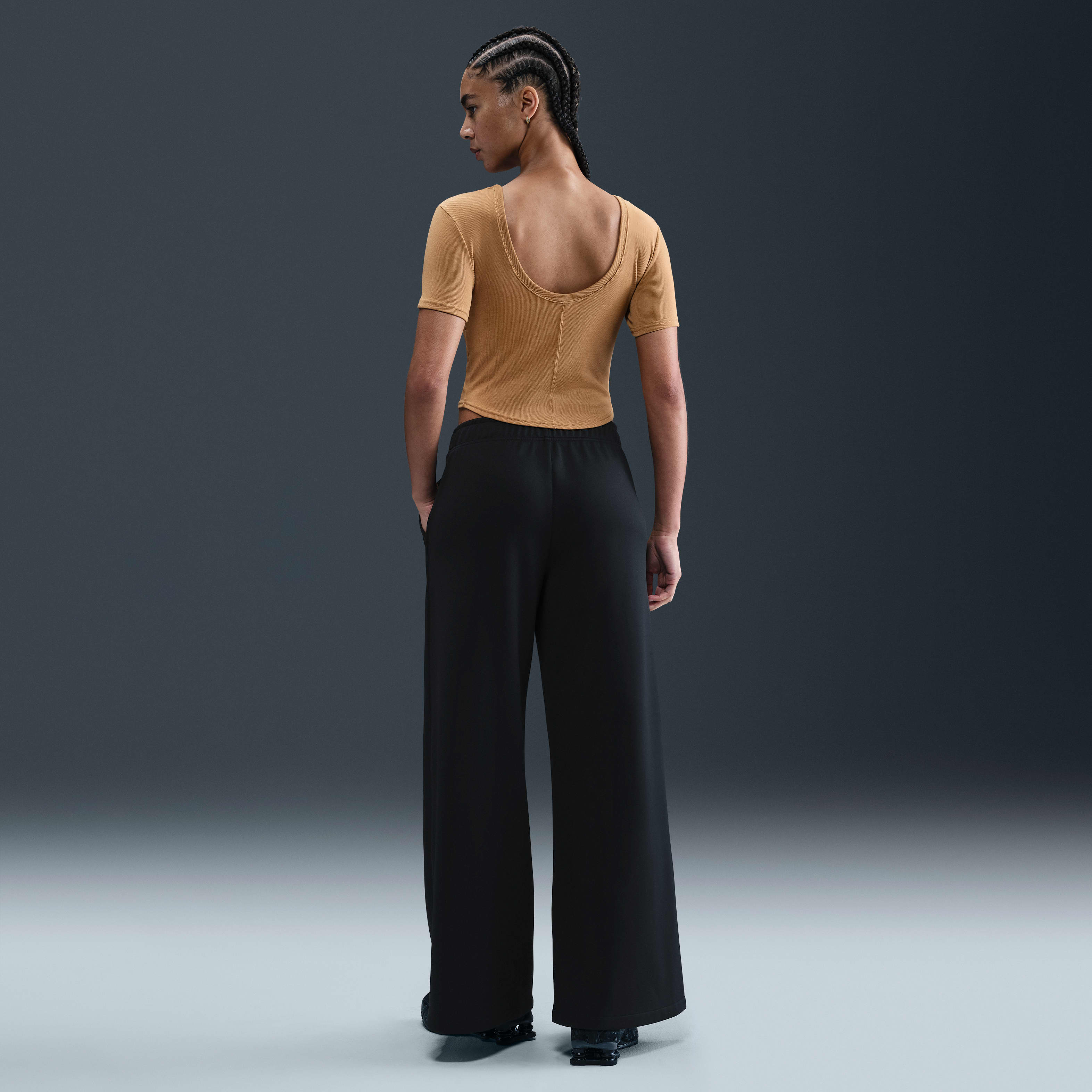Nike Sportswear Women's Mid-Rise Wide-Leg Track Pants