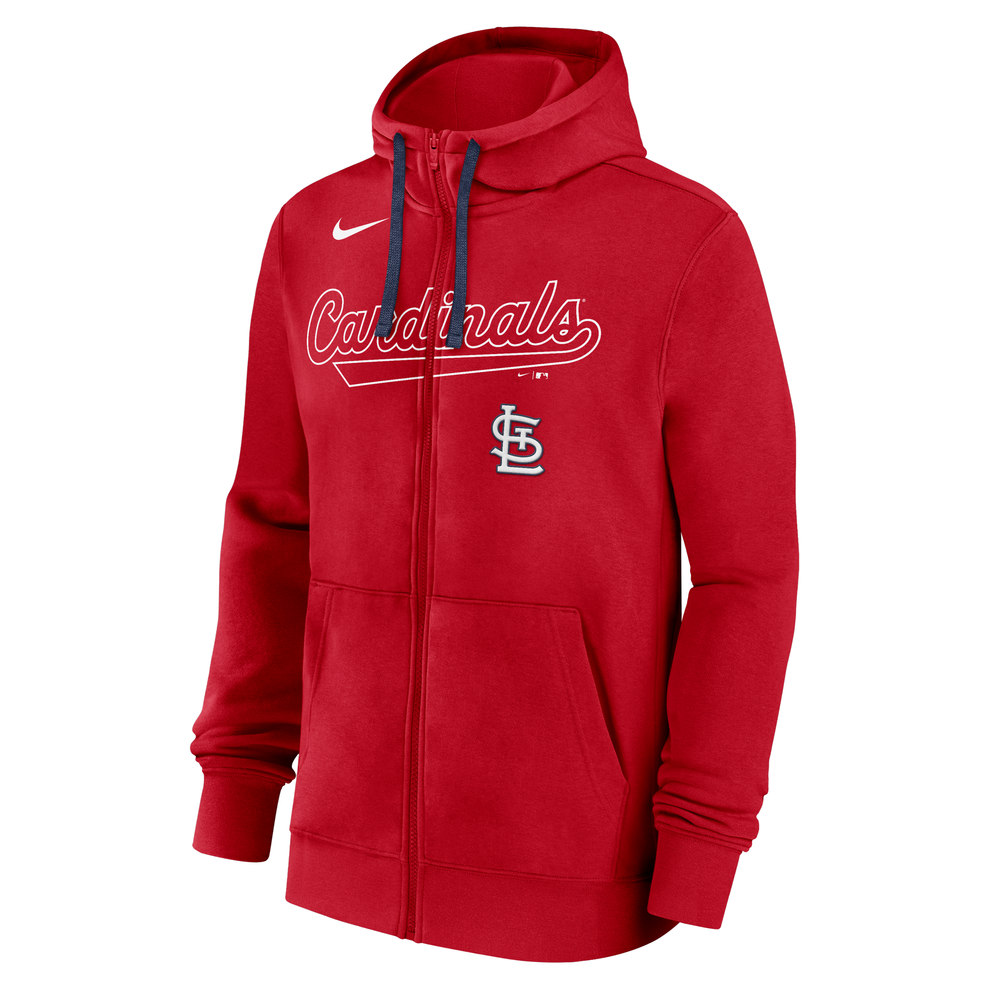 St. Louis Cardinals Knockout Script Men's Nike MLB Full-Zip Hoodie