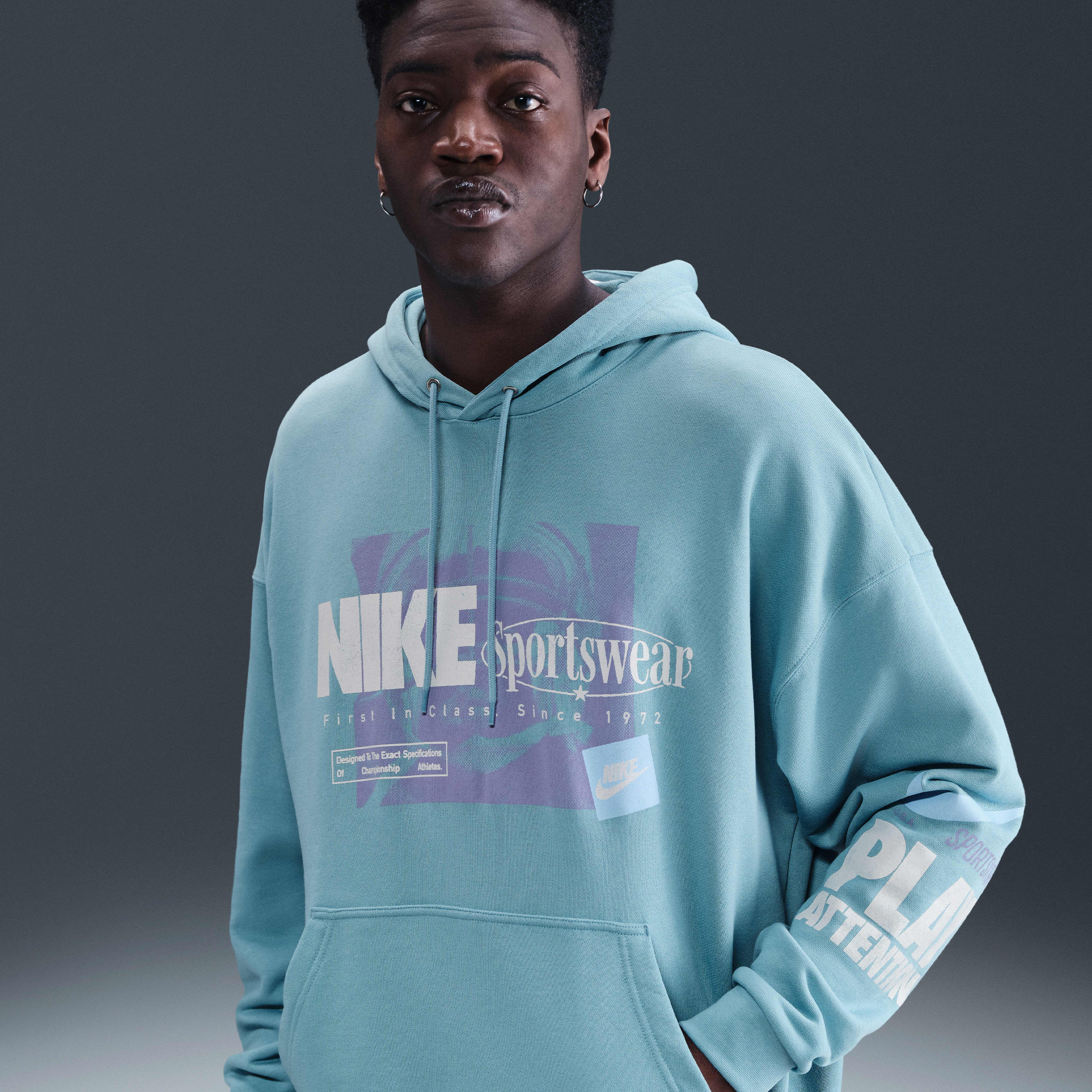Nike Club Men's Oversized French Terry Pullover Hoodie