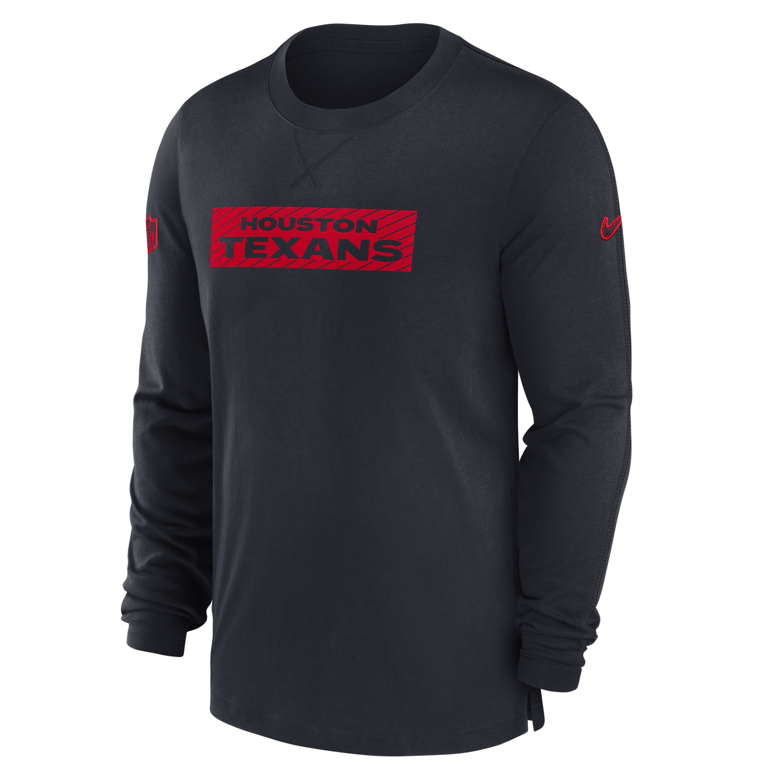 Houston Texans Sideline Player Team Issue Men’s Nike Dri-FIT Long-Sleeve Top