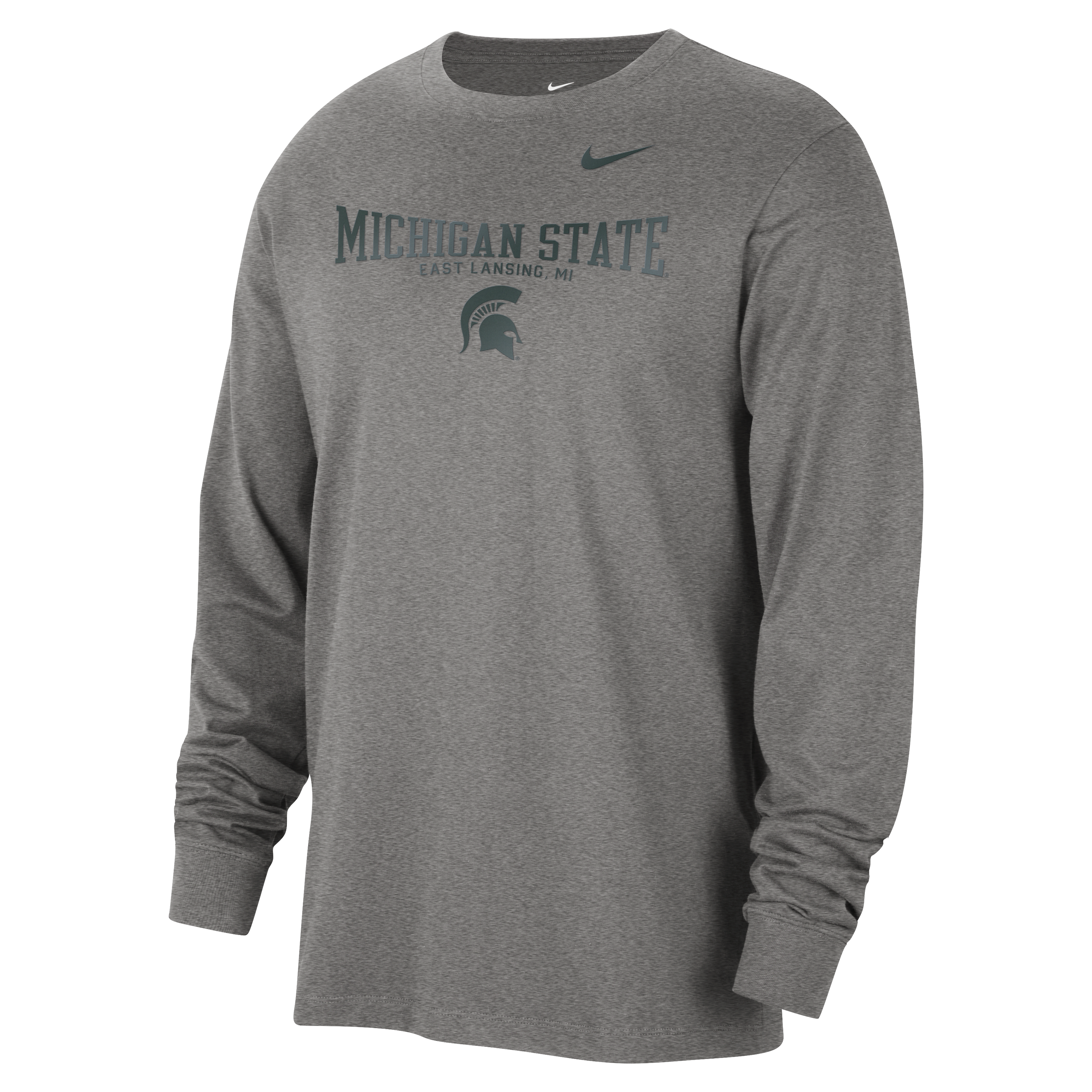 Michigan State Men's Nike College Crew-Neck Long-Sleeve T-Shirt