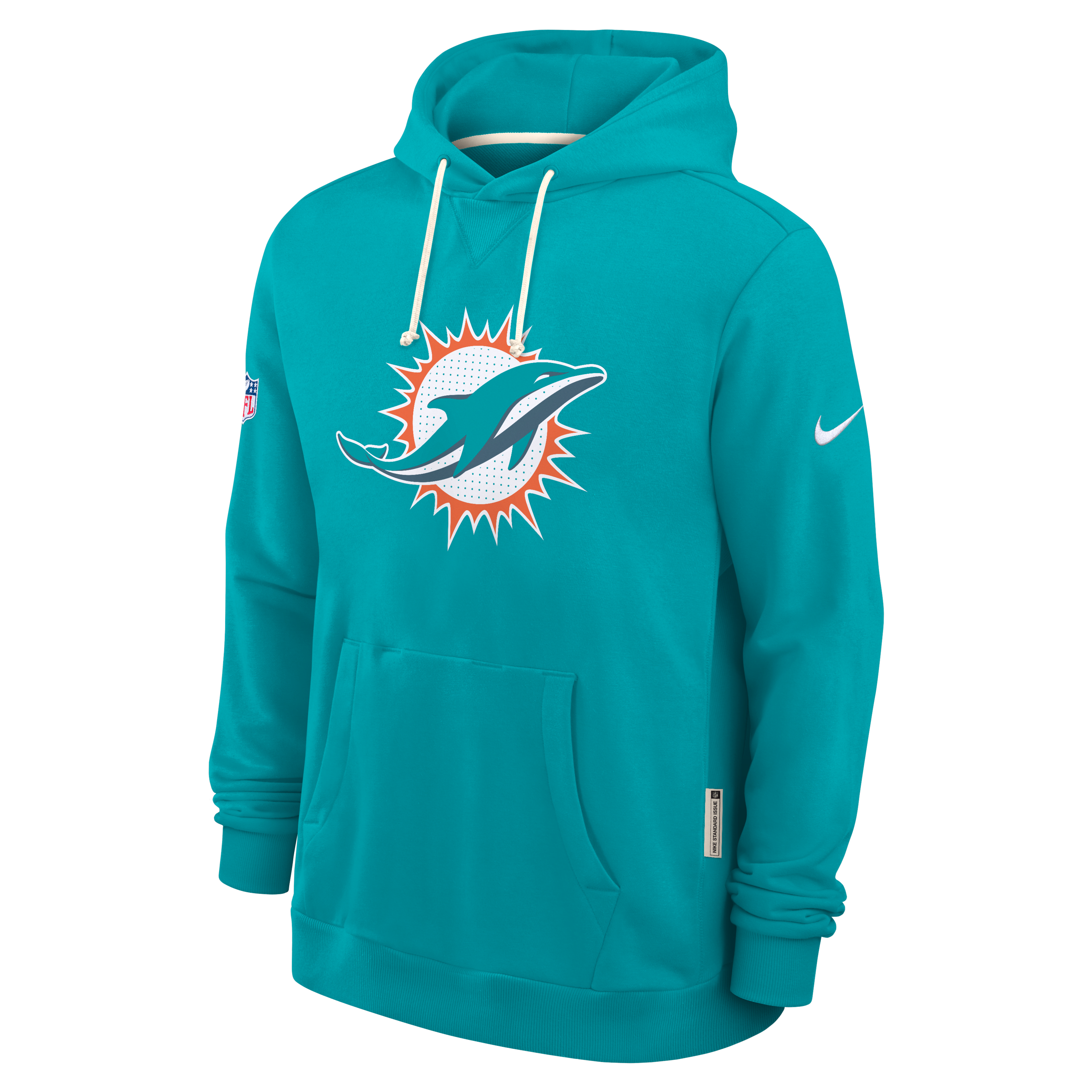 Miami Dolphins Initial Home Sideline Men's Nike Dri-FIT NFL Pullover Hoodie