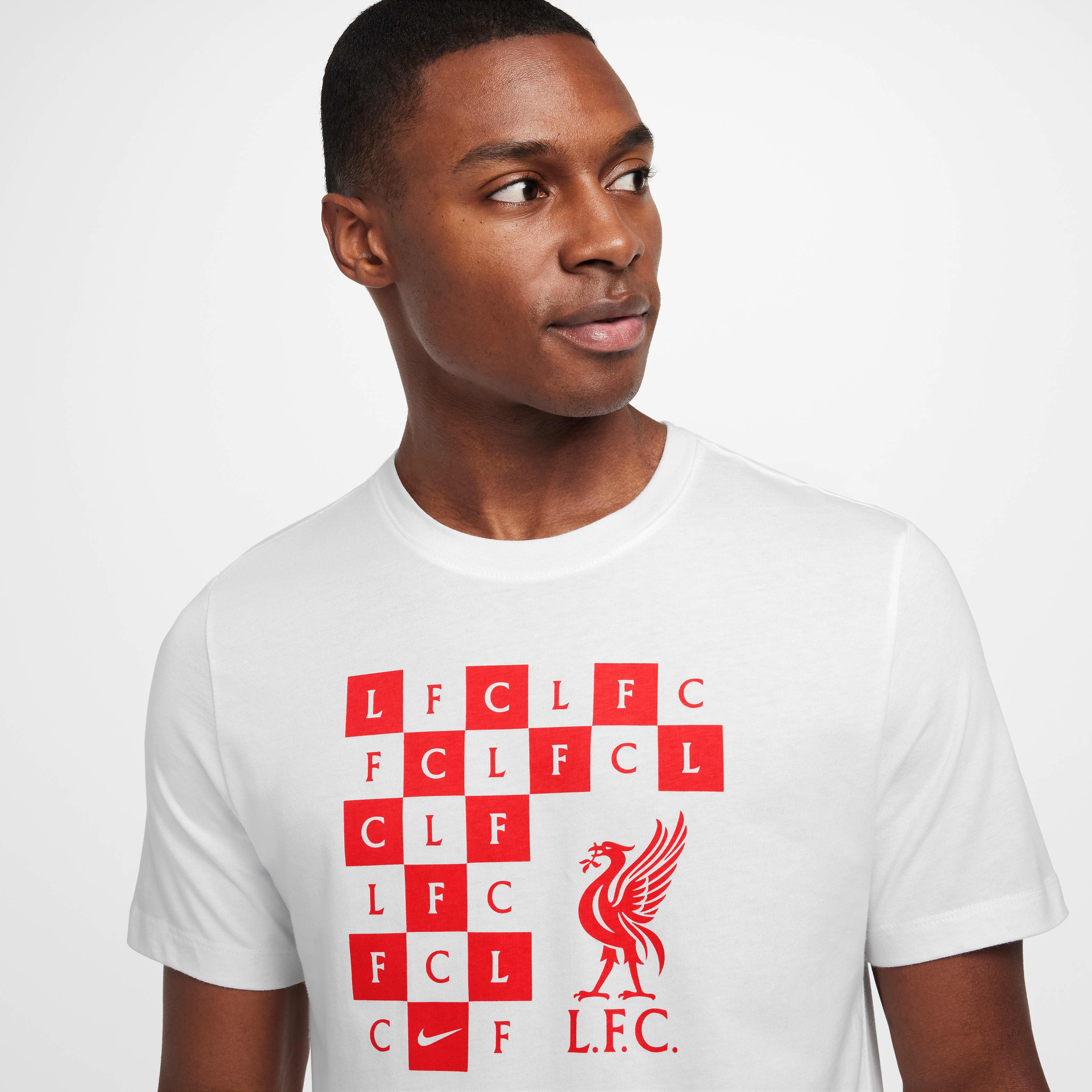 Liverpool FC Men's Nike Soccer Checkered T-Shirt