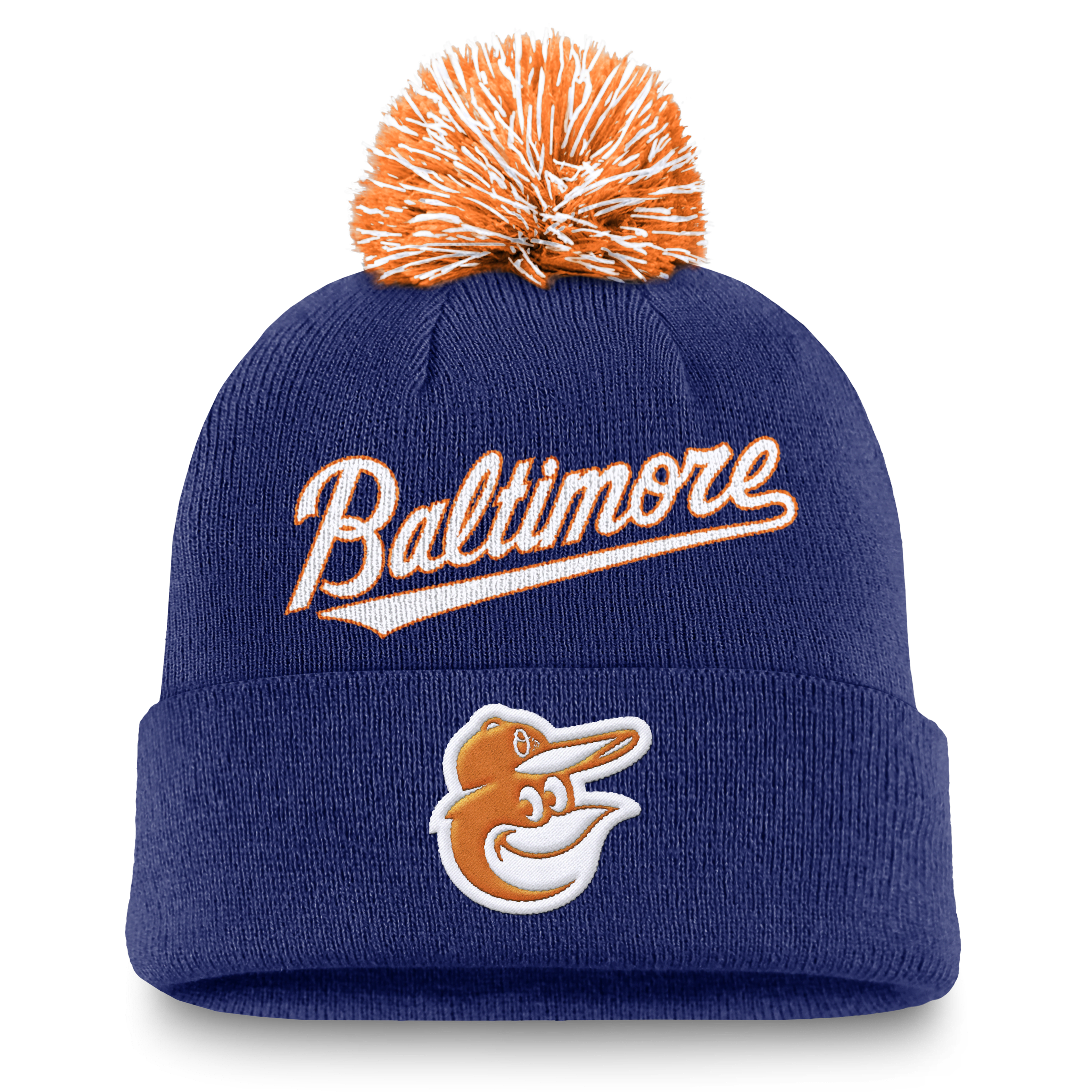 Baltimore Orioles Peak Men's Nike MLB Cuffed Pom Beanie