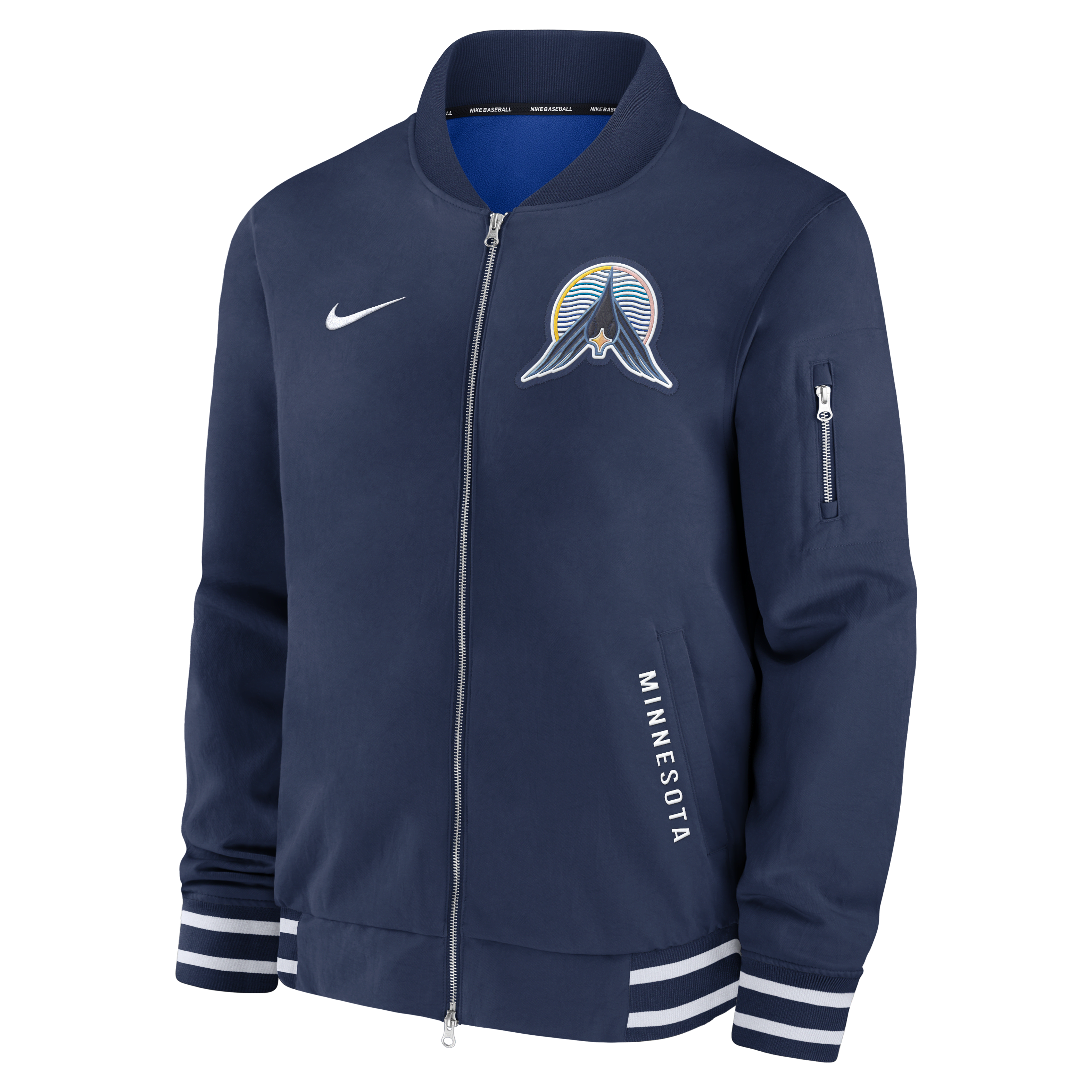 Minnesota Twins Authentic Collection City Connect Men's Nike MLB Full-Zip Bomber Jacket