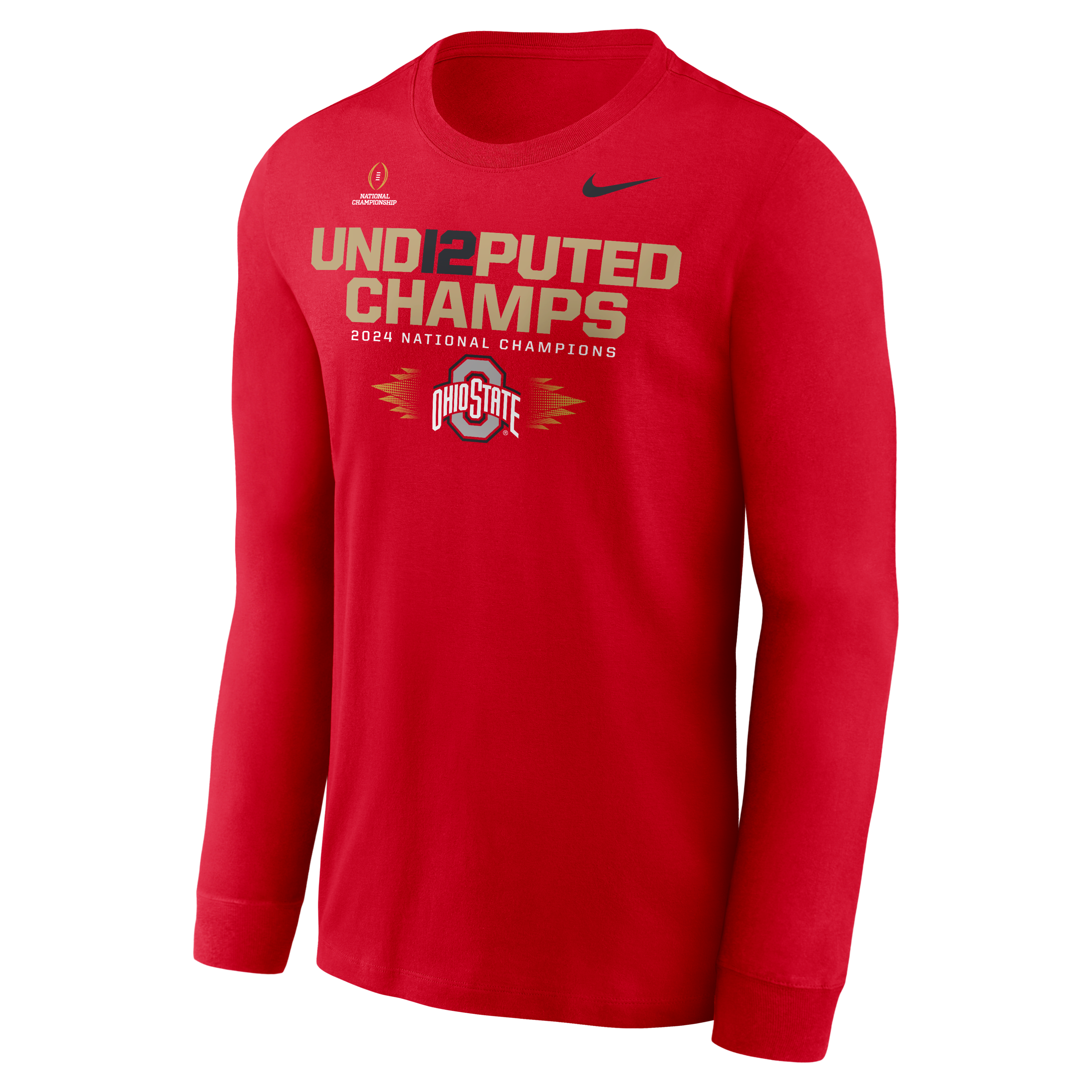 Ohio State Buckeyes 2024 College Football Playoff National Champions Und12puted Champs Men's Nike Long-Sleeve T-Shirt