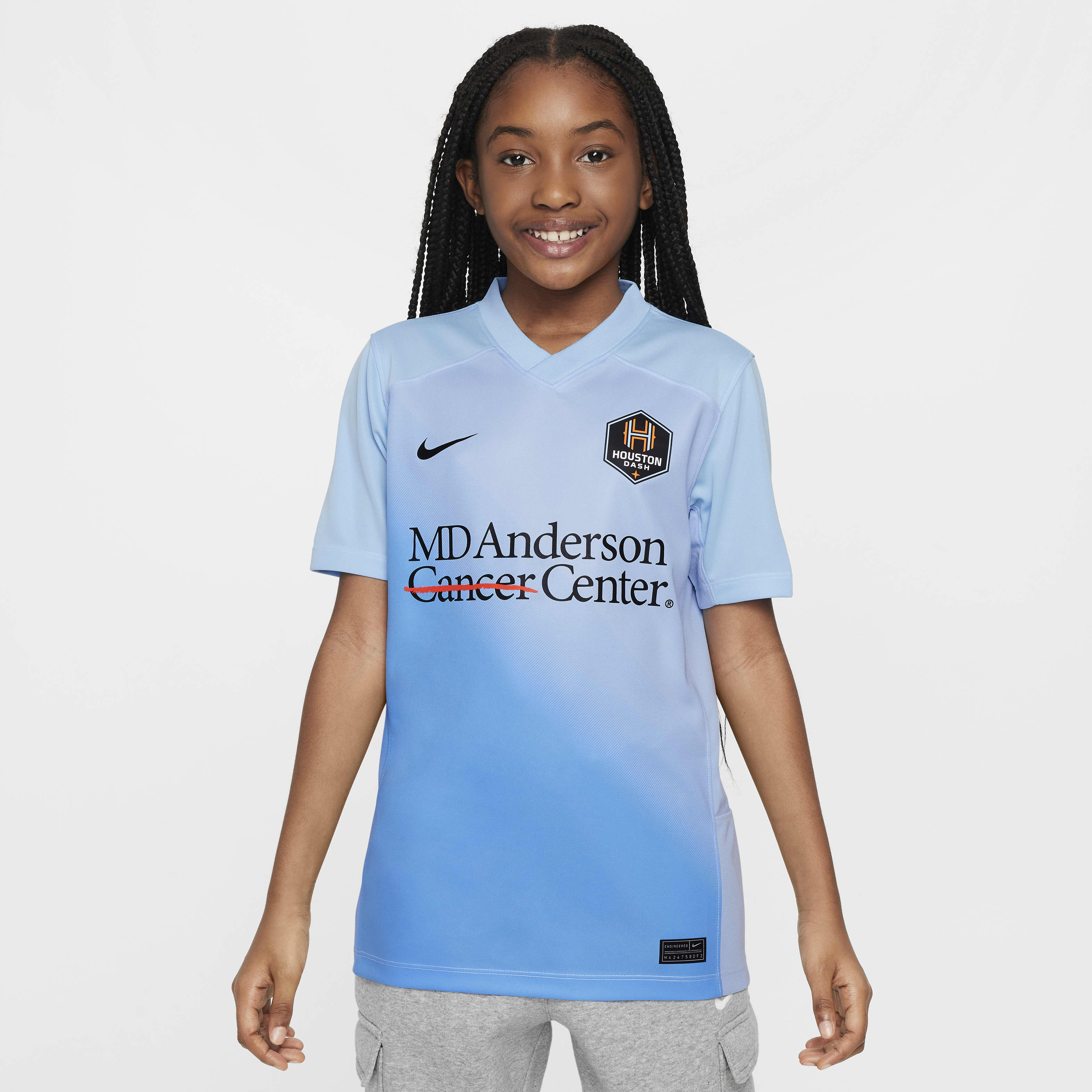 Houston Dash 2024 Stadium Secondary Big Kids' Nike Dri-FIT NWSL Replica Jersey