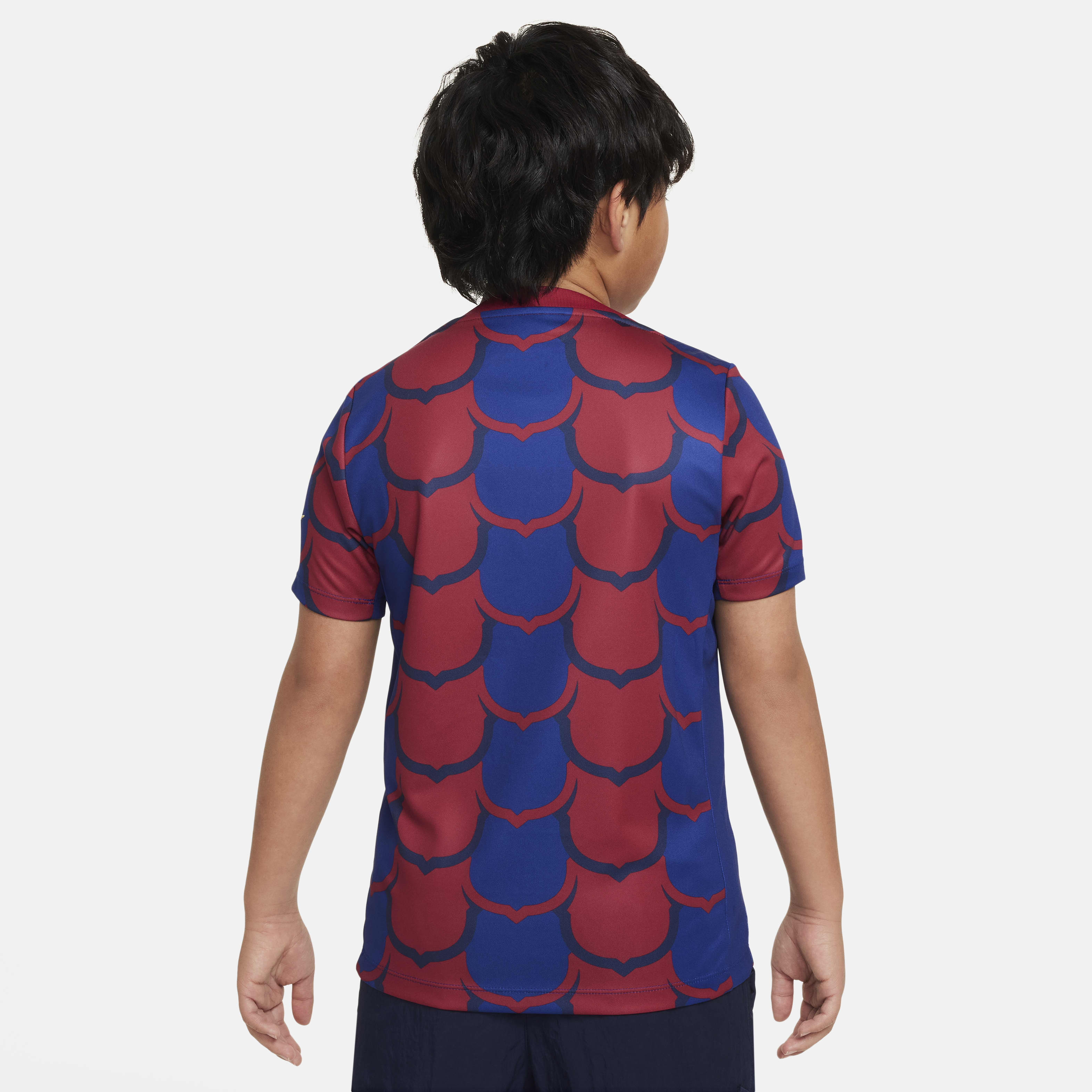 FC Barcelona Academy Pro Big Kids' Nike Dri-FIT Soccer Pre-Match Top