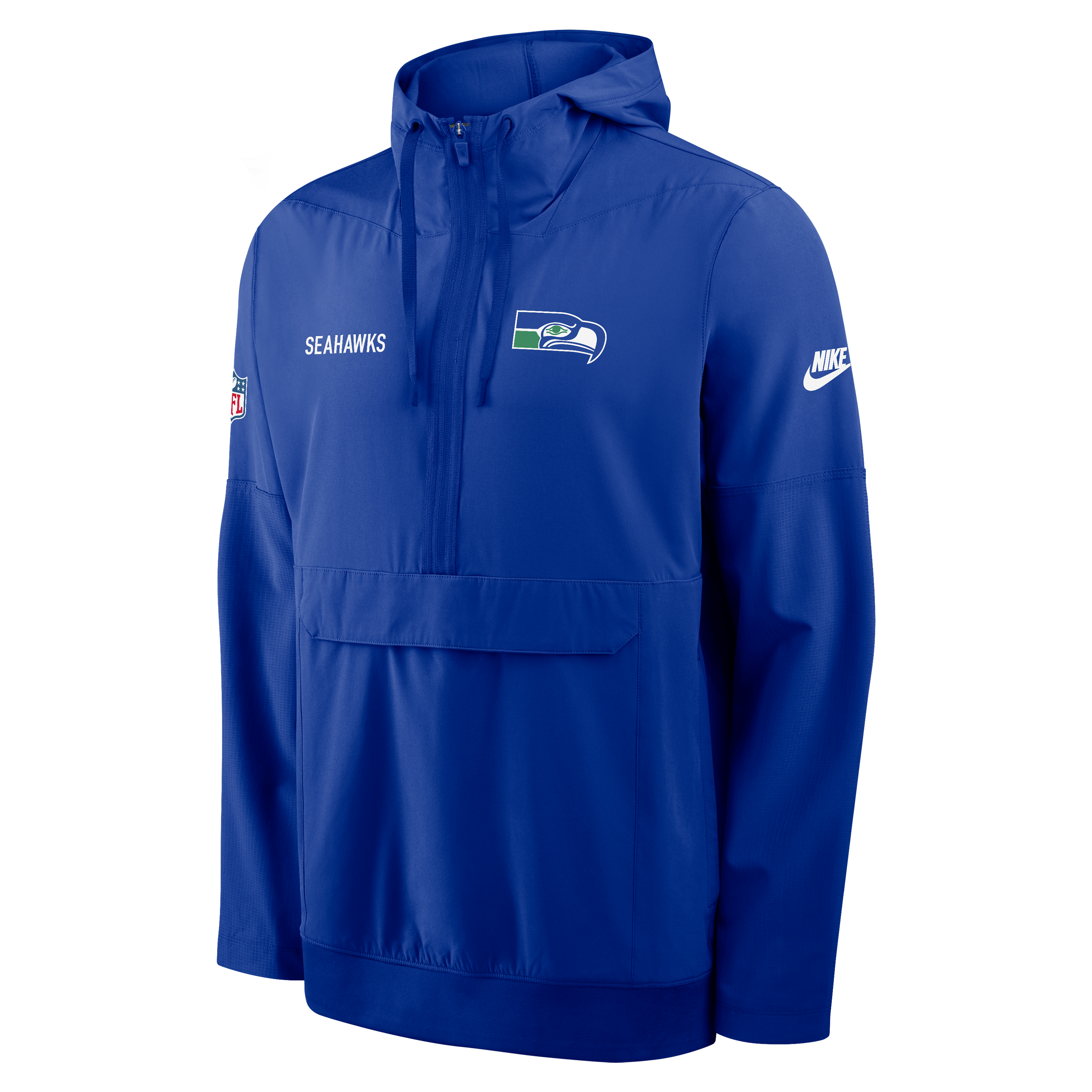 Seattle Seahawks Alt Option Route Anorak Men's Nike NFL 1/2-Zip Hooded Jacket